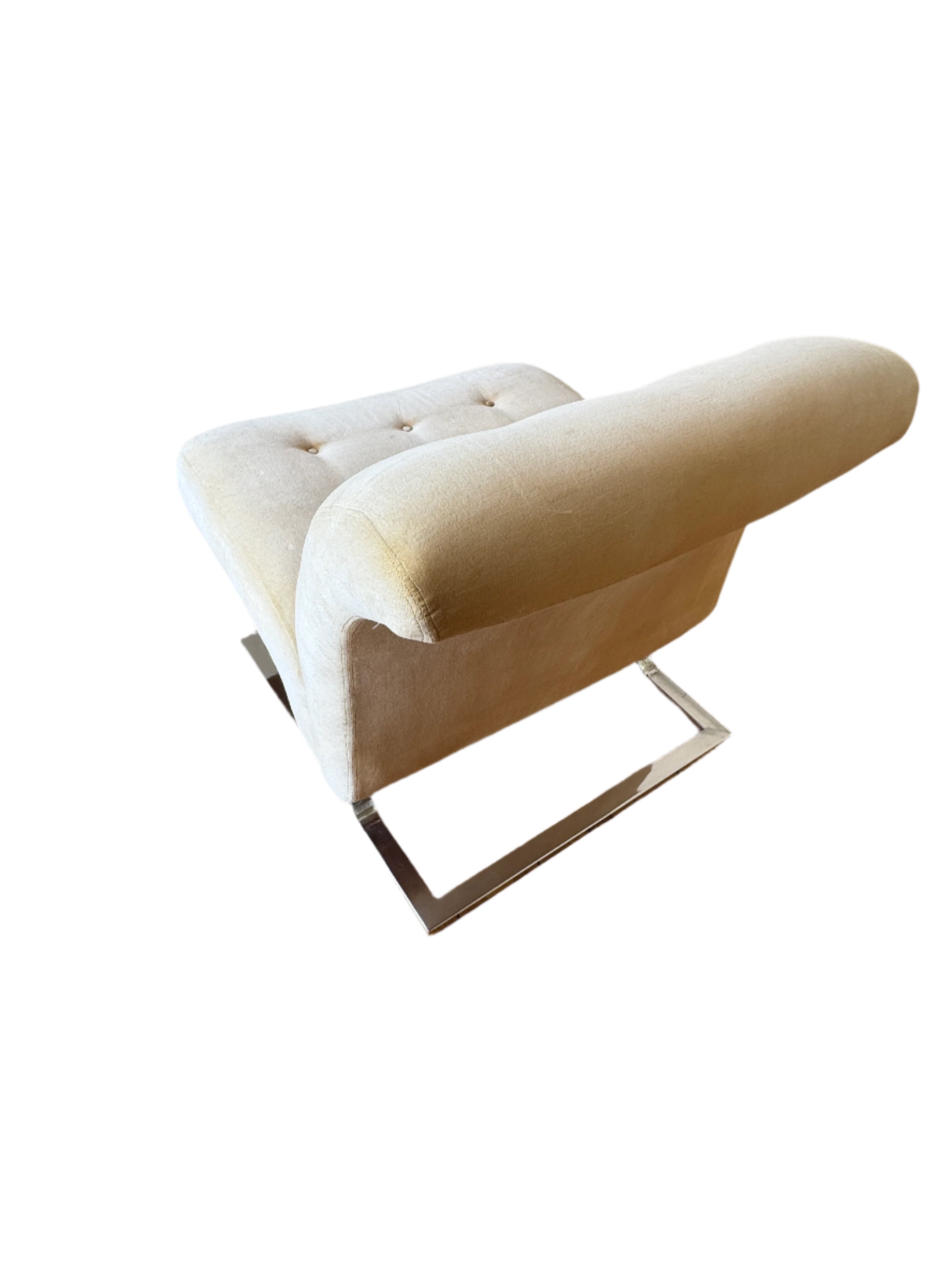 Circa 1970's Craft Associates Wave Chair Cantilevered Armless Chair Original Condition | Work of Man