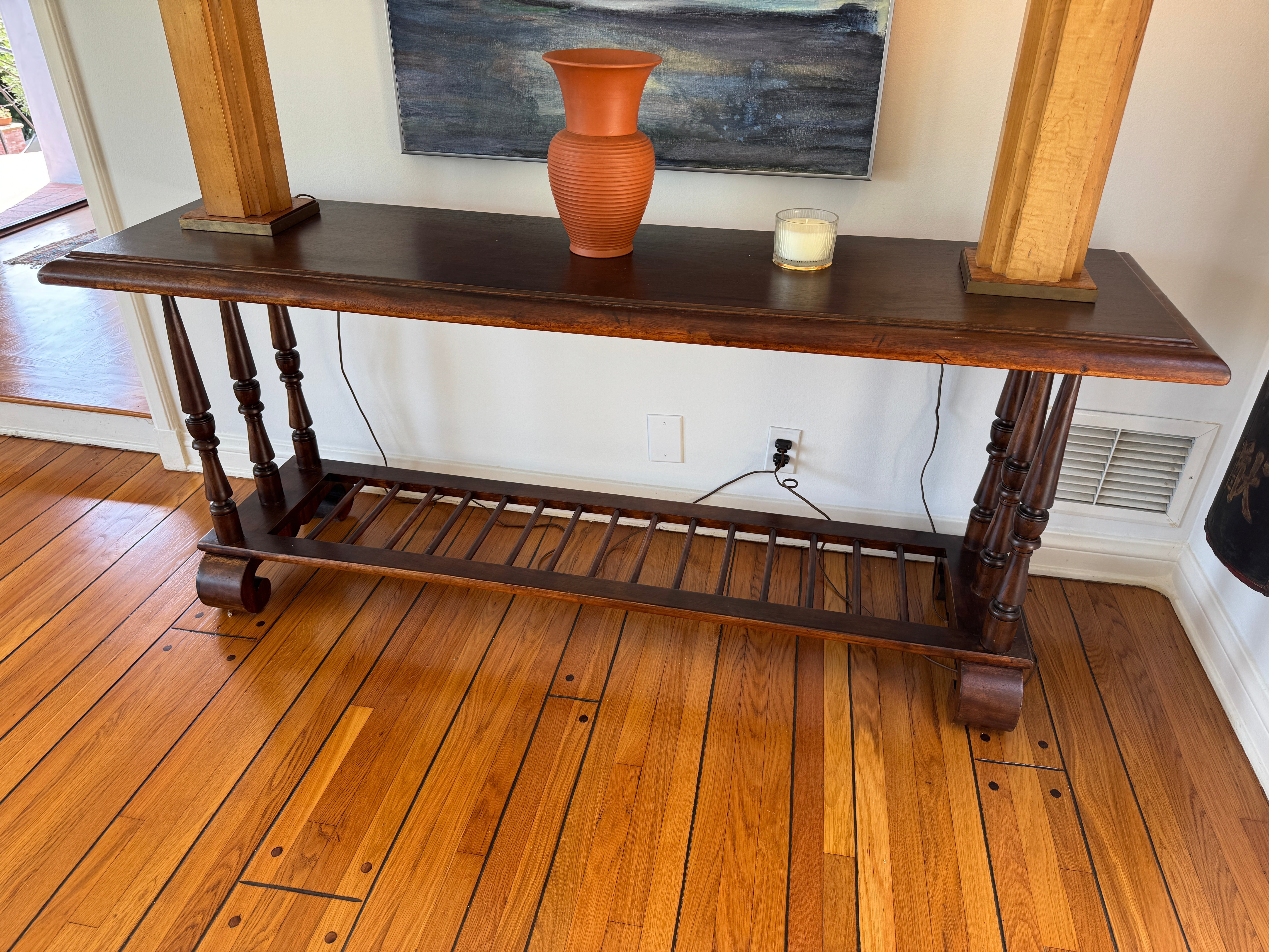 AF1-367: Antique Classical Mahogany Console Table Circa 1900