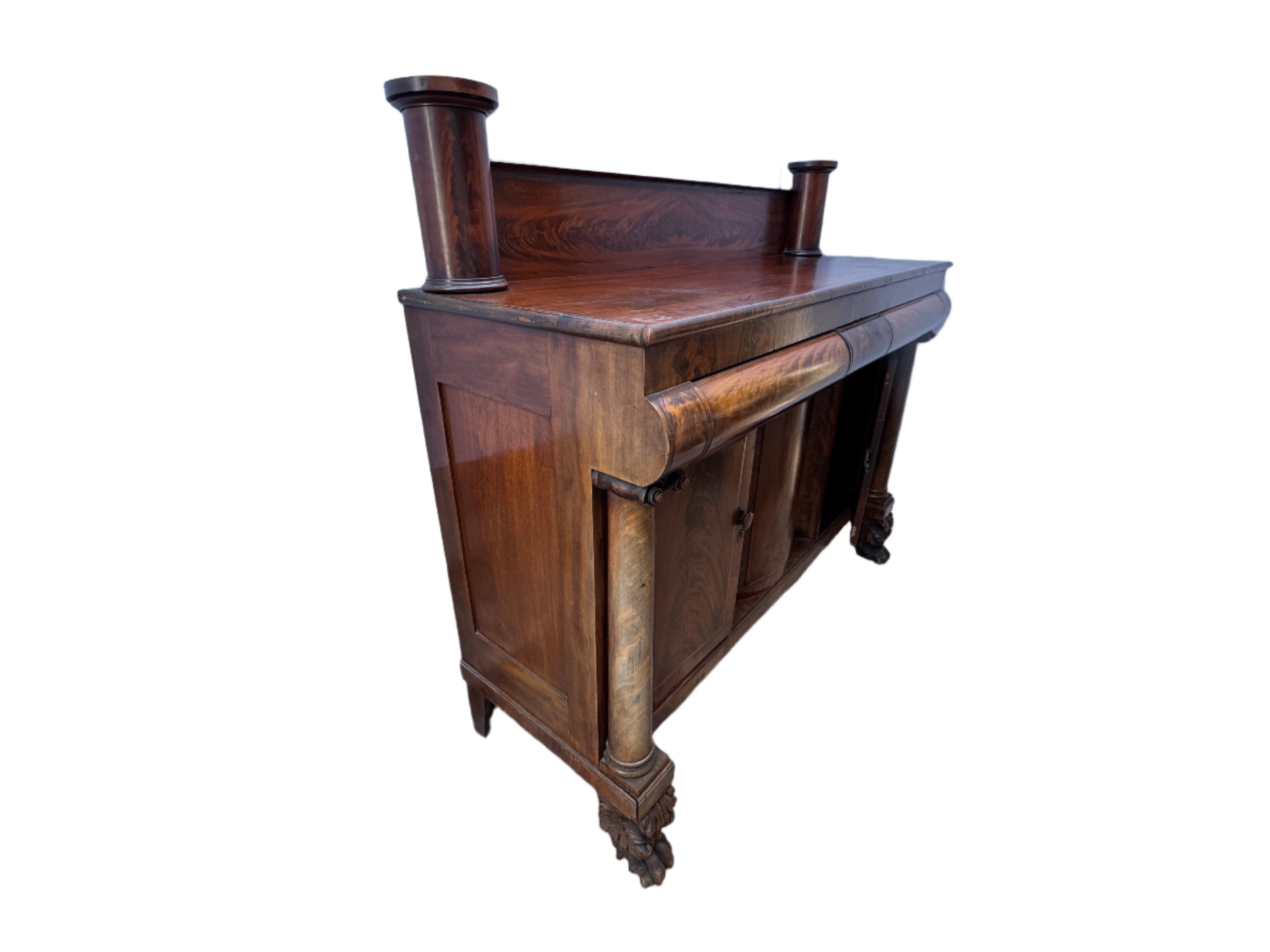 Antique American Empire Mahogany Sideboard Circa 1850 | Work of Man