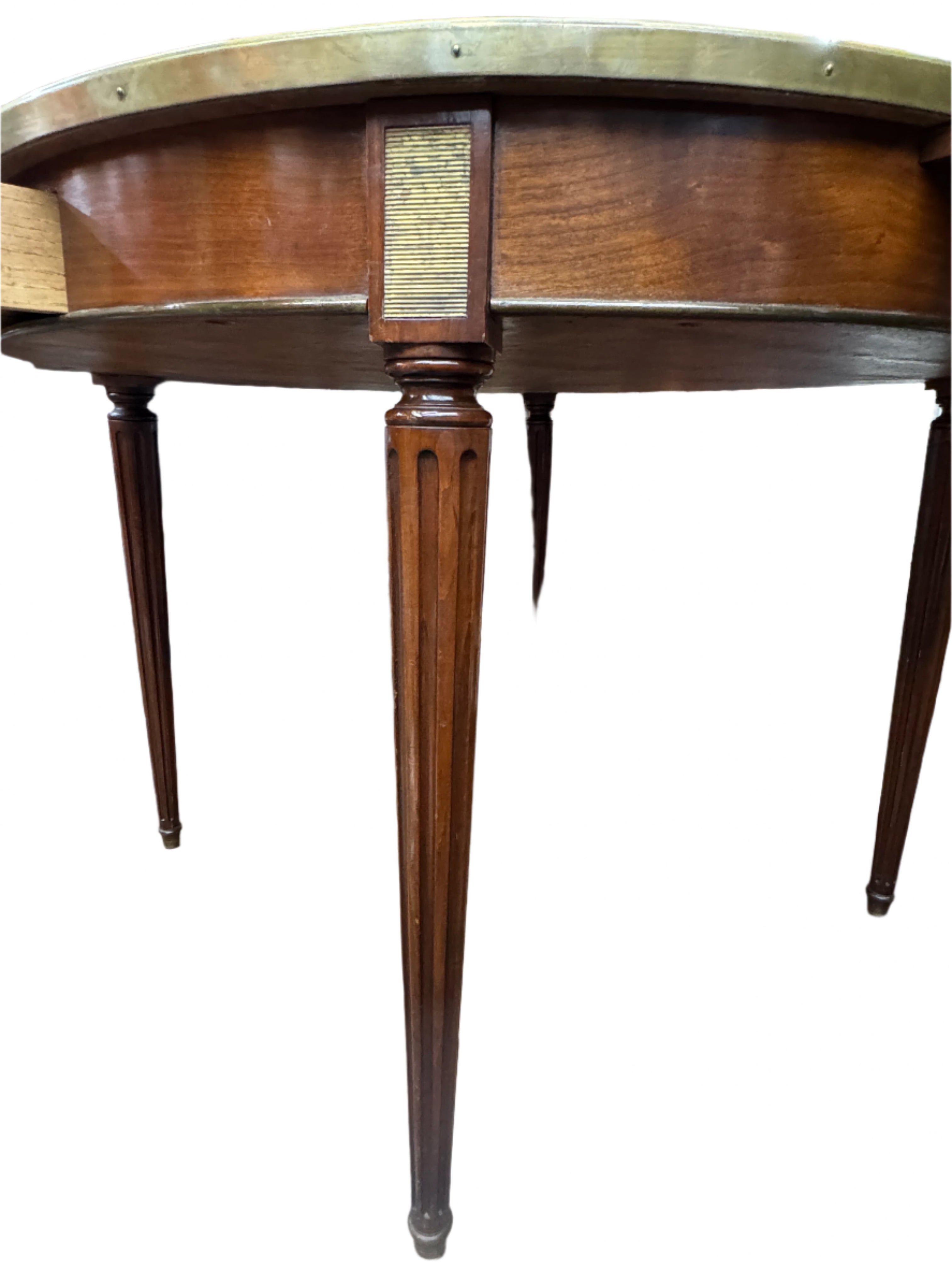 AF1-071:  Vintage Mid 20th Century Directoire Style Game Table w/ Leather Top