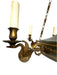 Antique Mid 19th Century French Empire Gilt & Patinated Brass Six Light Chandelier | Work of Man