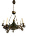 Antique Mid 19th Century French Empire Gilt & Patinated Brass Six Light Chandelier | Work of Man