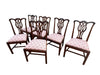 Antique Chippendale Carved Mahogany Set of Six Side Chairs Early 19th Century | Work of Man