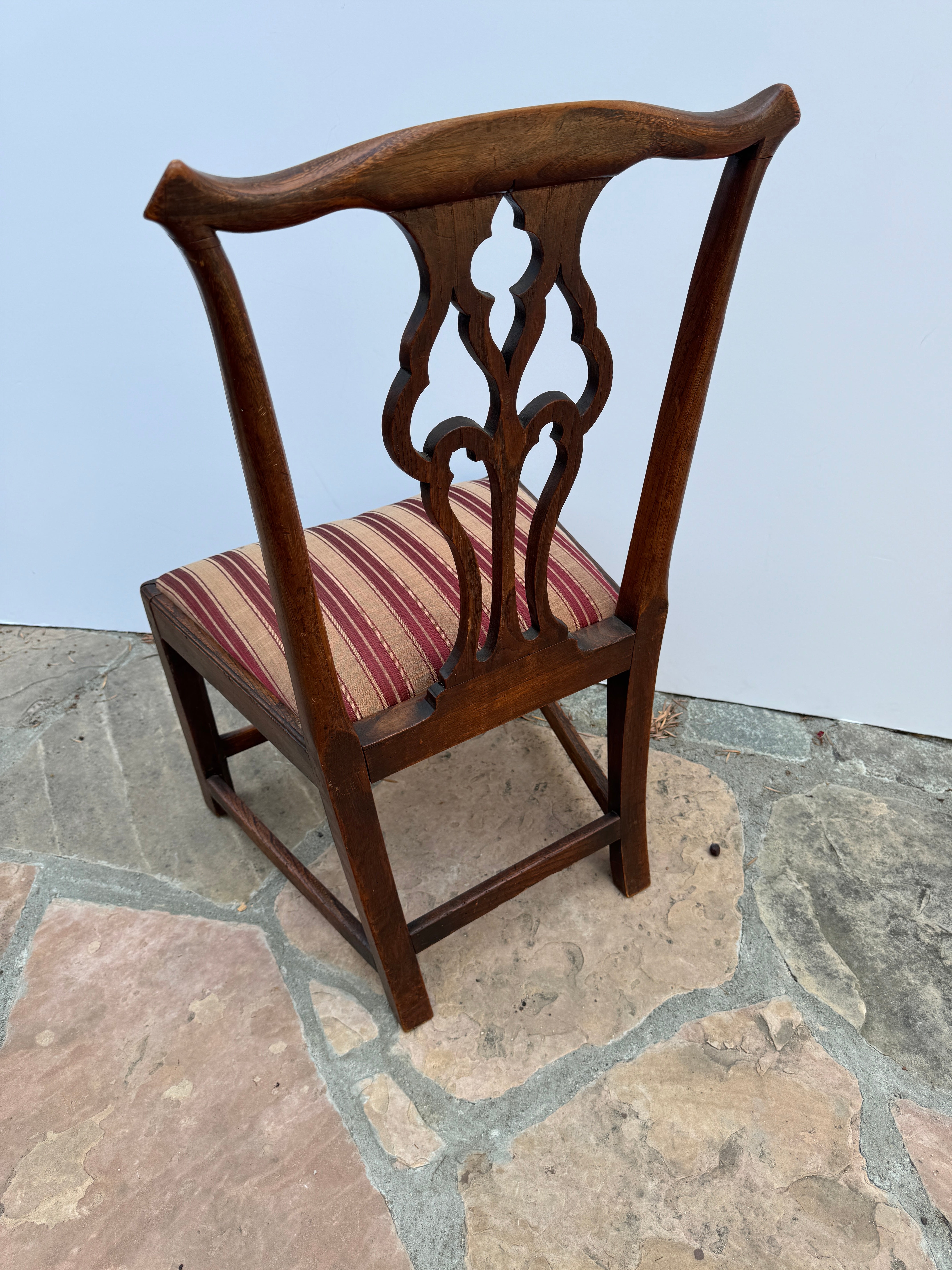 AF2-094: Antique American Chippendale Mahogany Side Chair Circa 1800