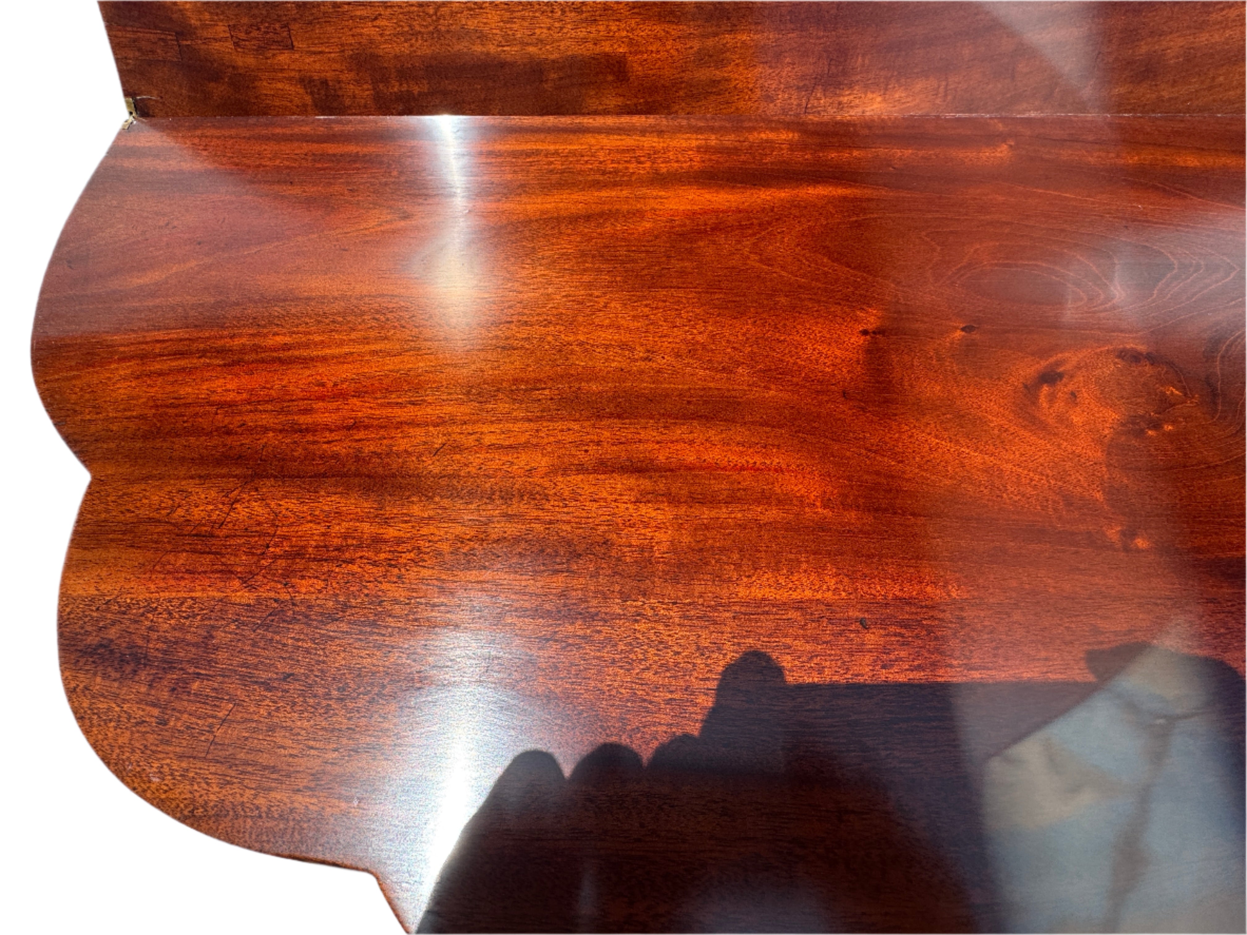 Antique Pair Federal IMahogany Demilune Game Tables | Work of Man