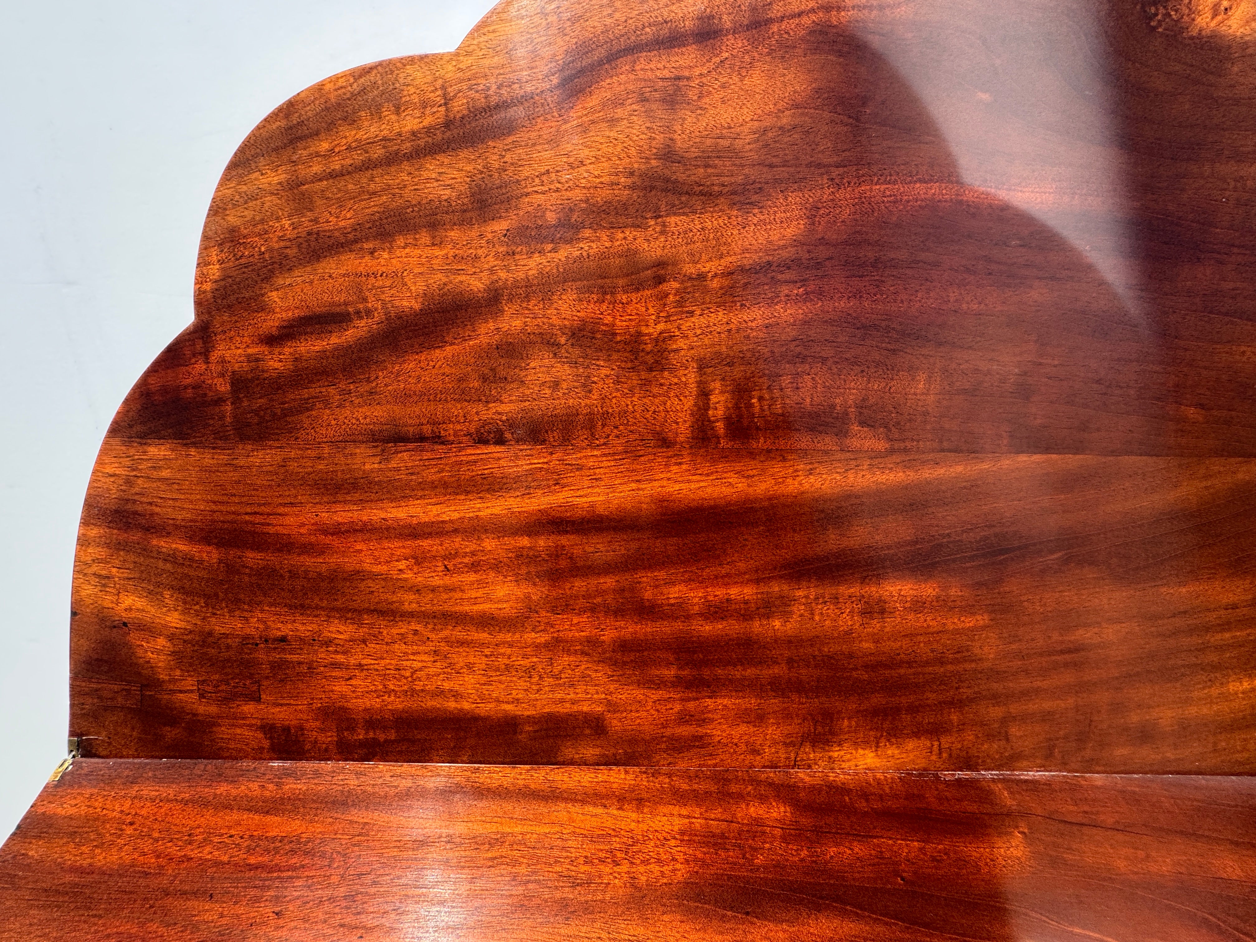 Antique Pair Federal IMahogany Demilune Game Tables | Work of Man