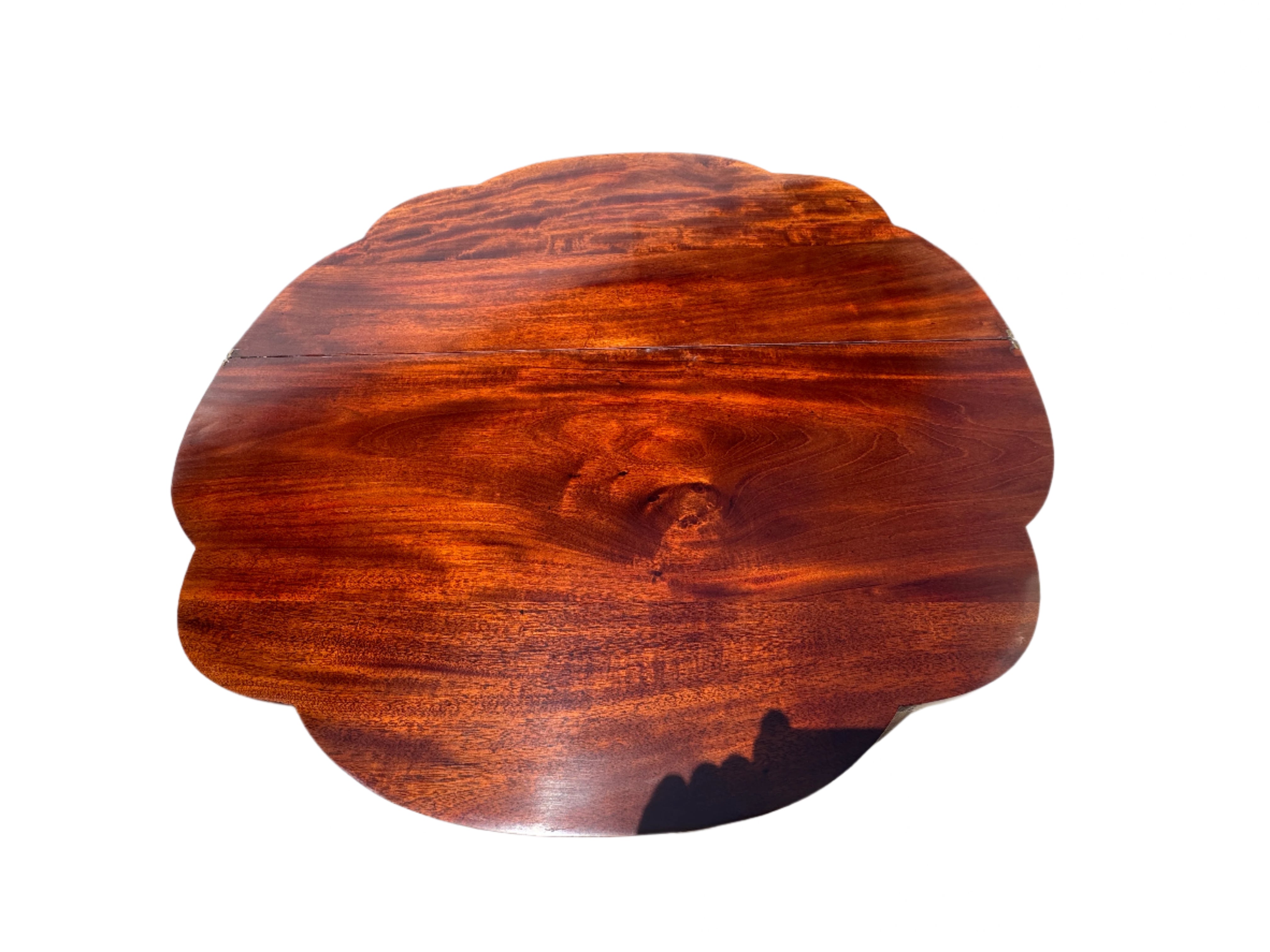 Antique Pair Federal IMahogany Demilune Game Tables | Work of Man