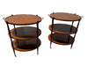 Pair Restored English Oval Serving or Bar Tables | Work of Man