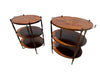 Pair Restored English Oval Serving or Bar Tables | Work of Man