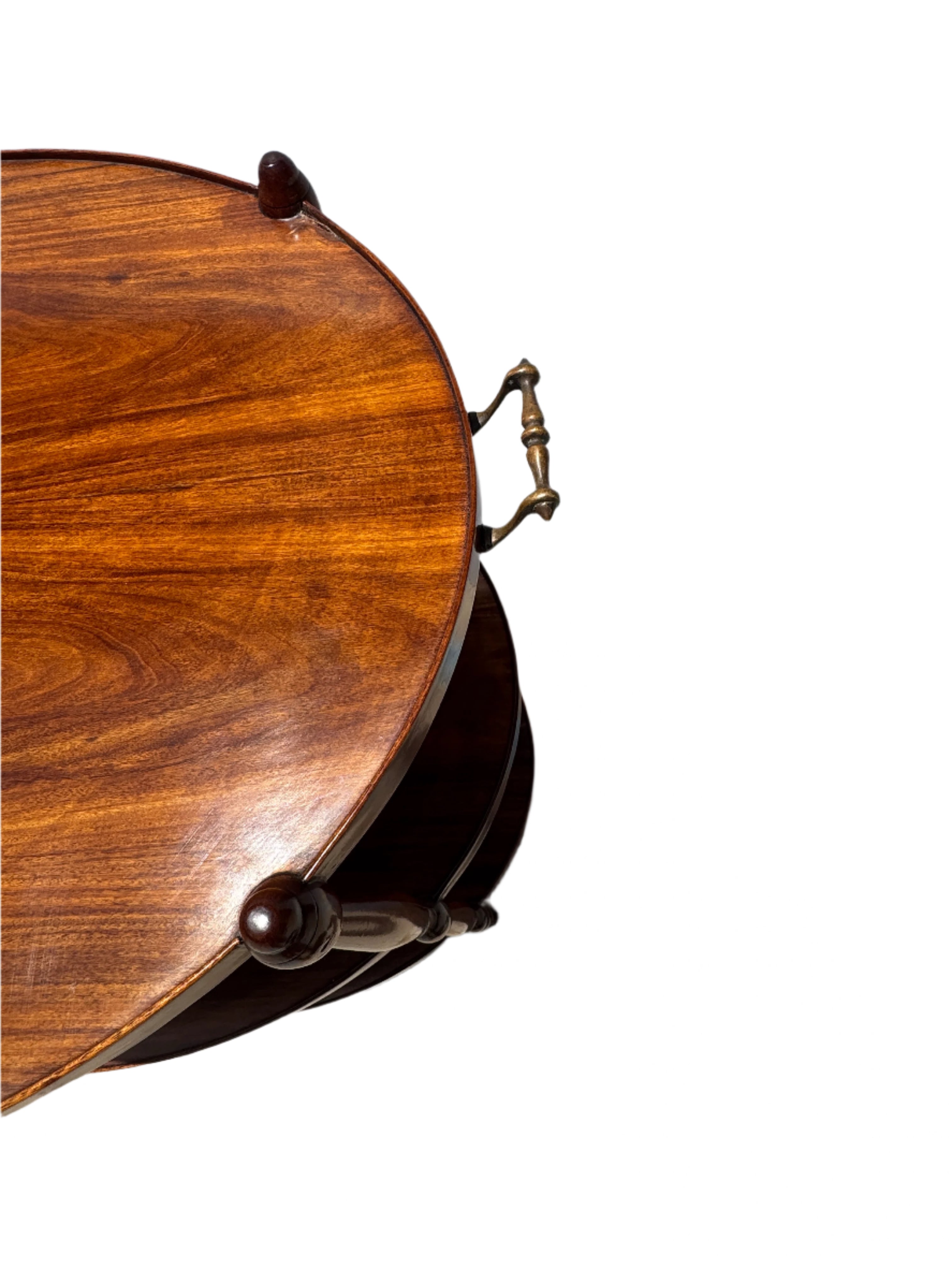 Pair Restored English Oval Serving or Bar Tables | Work of Man