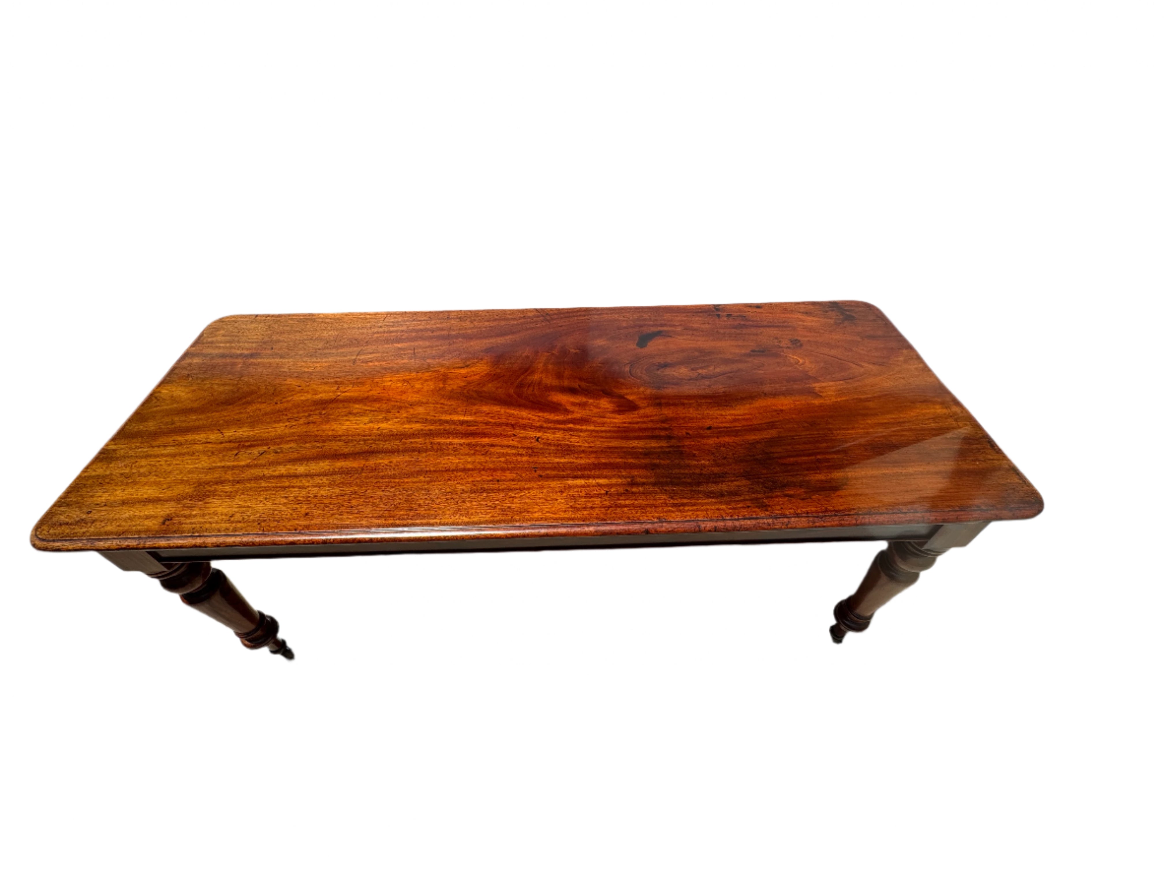  Antique American Classical Single Plank Mahogany Farm Table  Mid 19th Century | Work of Man