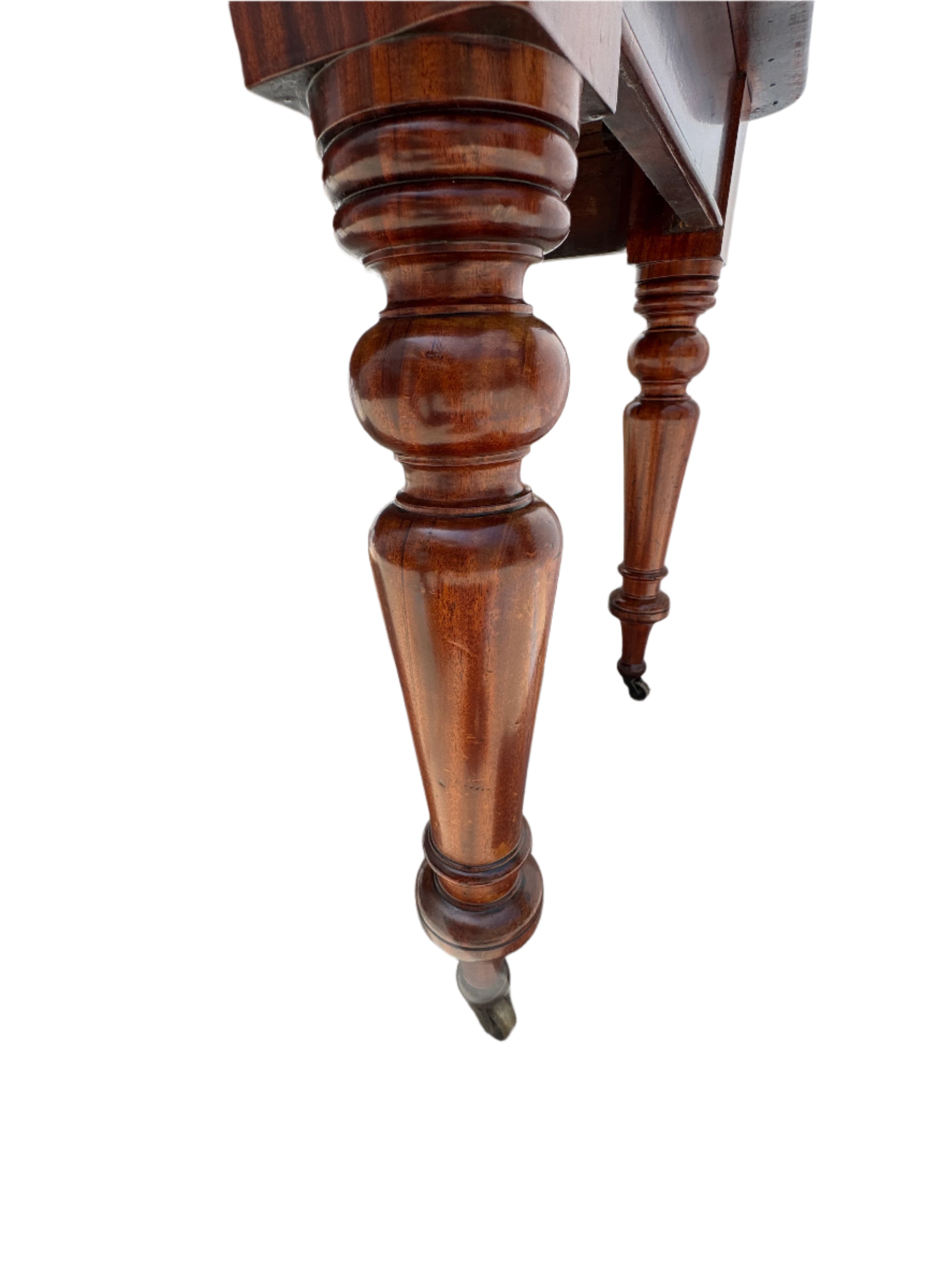  Antique American Classical Single Plank Mahogany Farm Table  Mid 19th Century | Work of Man