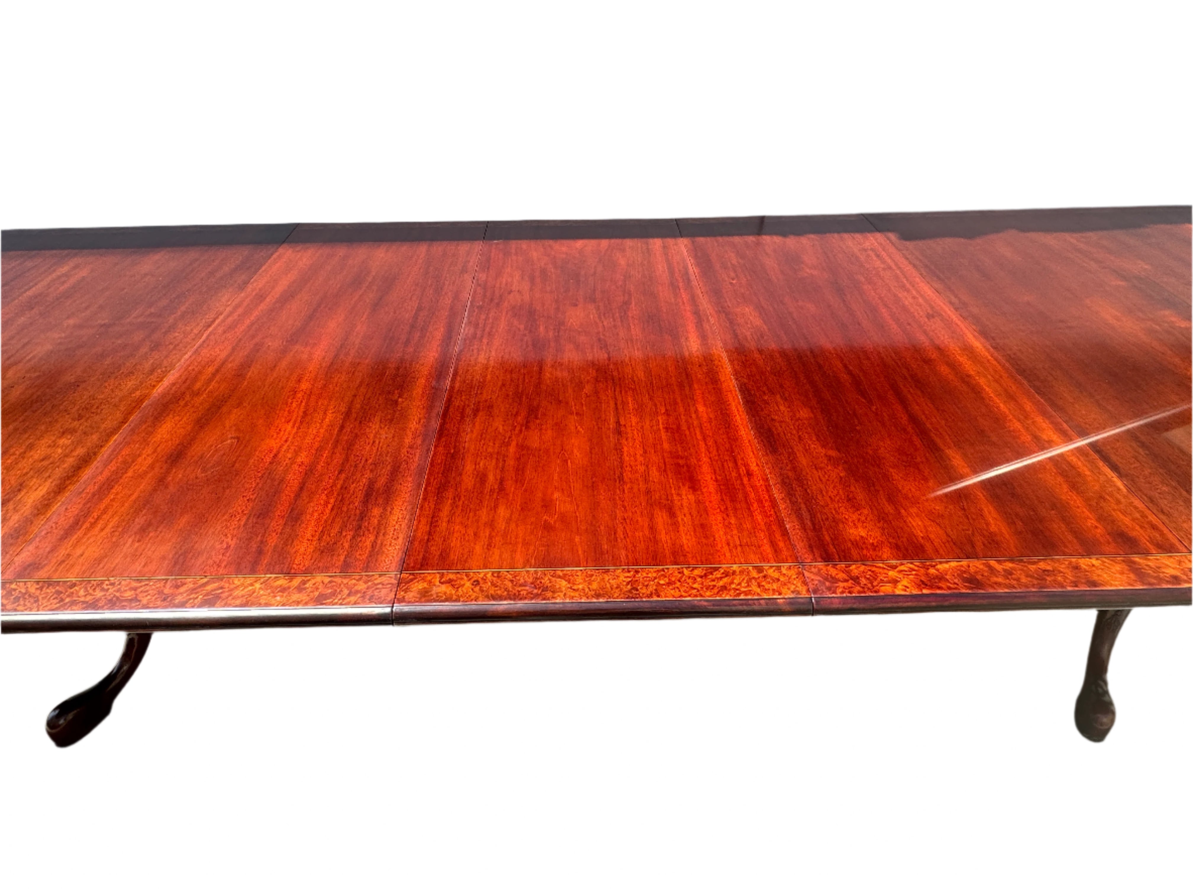 Restored Mahogany Georgian Double Pedestal Dining Table With Three Leaves | Work of Man