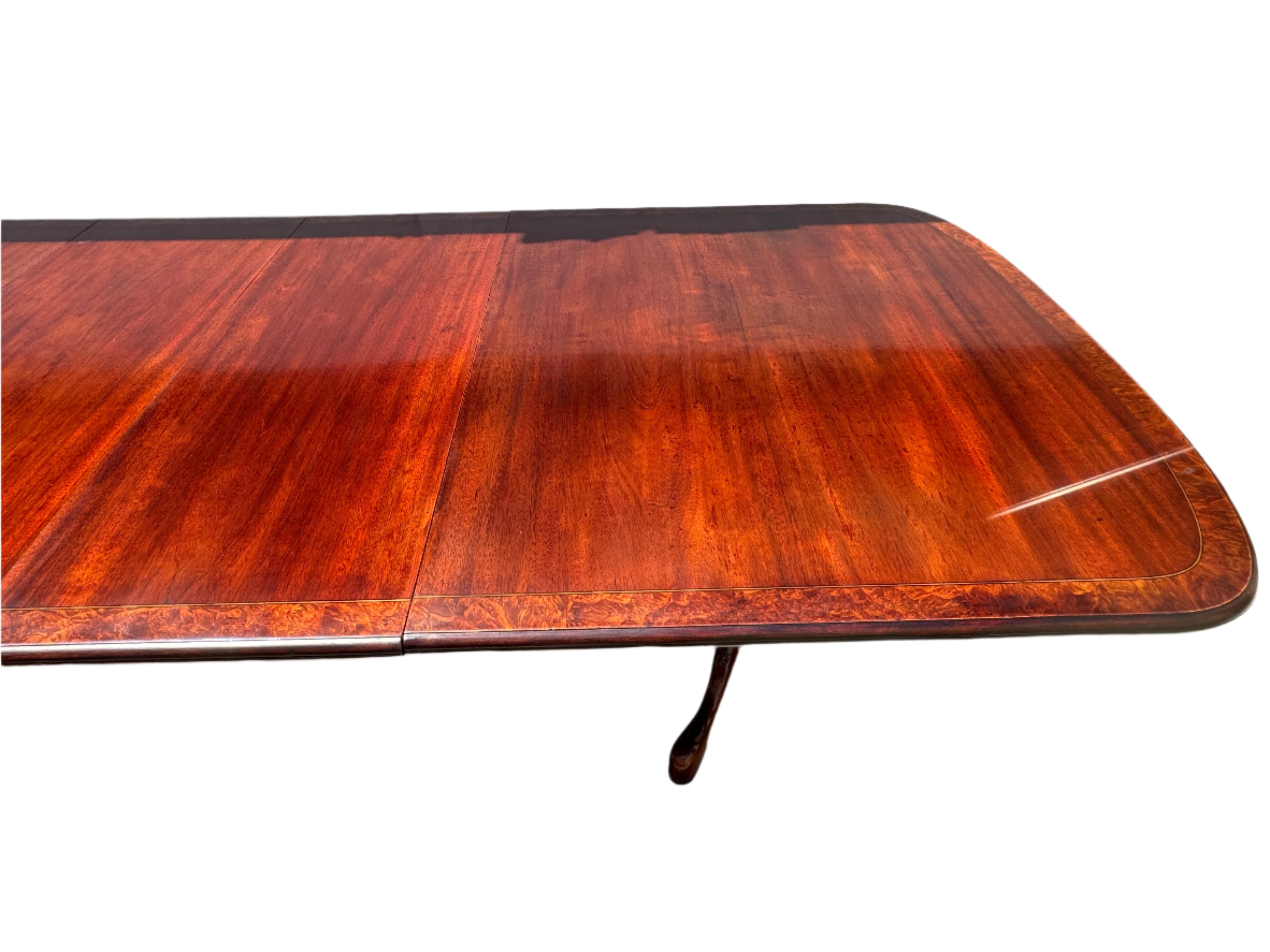 Restored Mahogany Georgian Double Pedestal Dining Table With Three Leaves | Work of Man