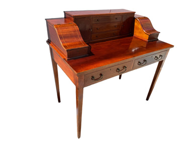 Restored Antique Circa 1920's Mahogany Carlton House Desk | Work of Man