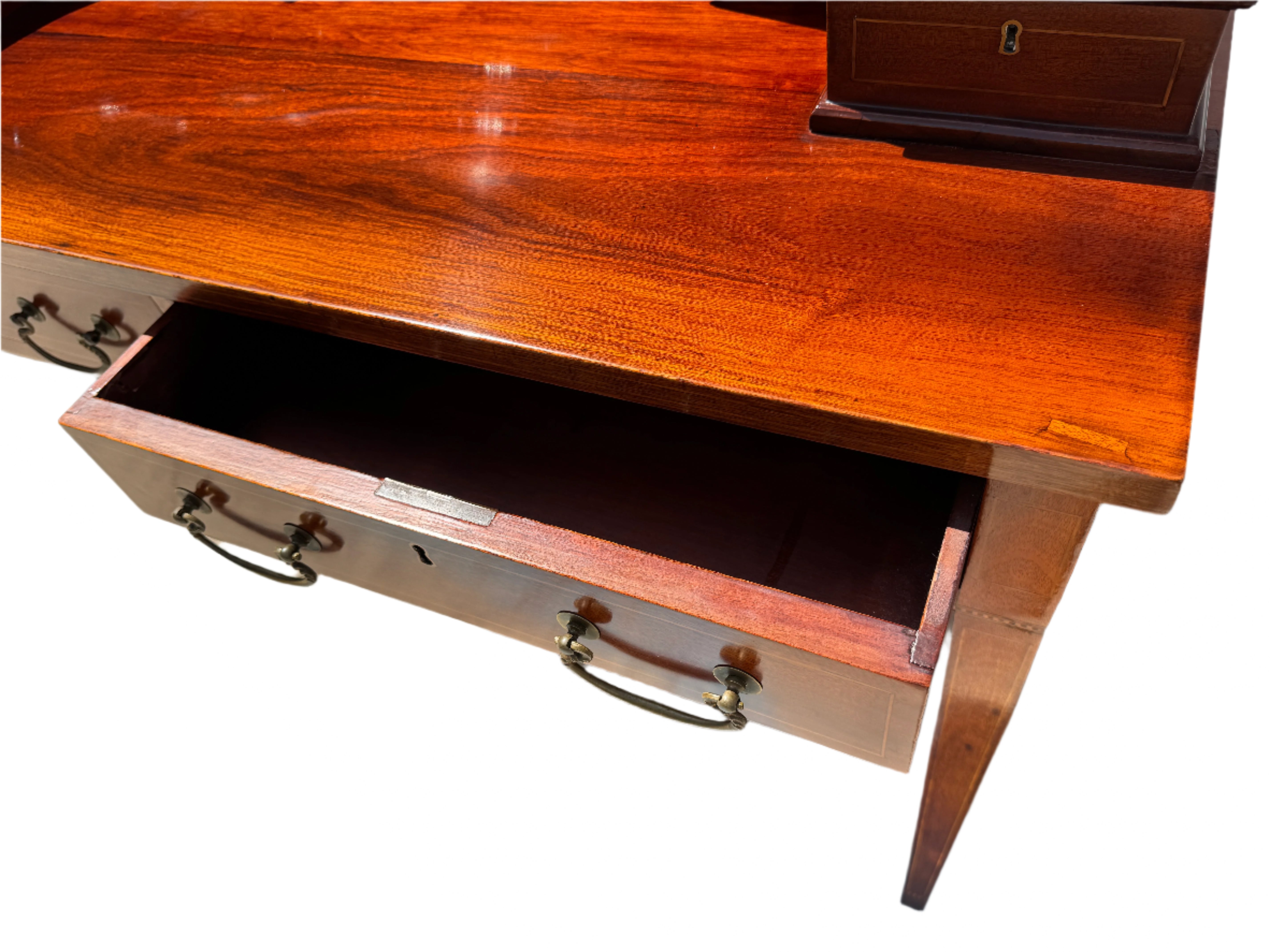 Restored Antique Circa 1920's Mahogany Carlton House Desk | Work of Man