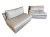 Pair Armless Loveseats Down Cushions Circa 1970's | Work of Man