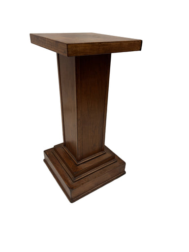 Antique Arts & Crafts Walnut Pedestal Early 20th Century | Work of Man