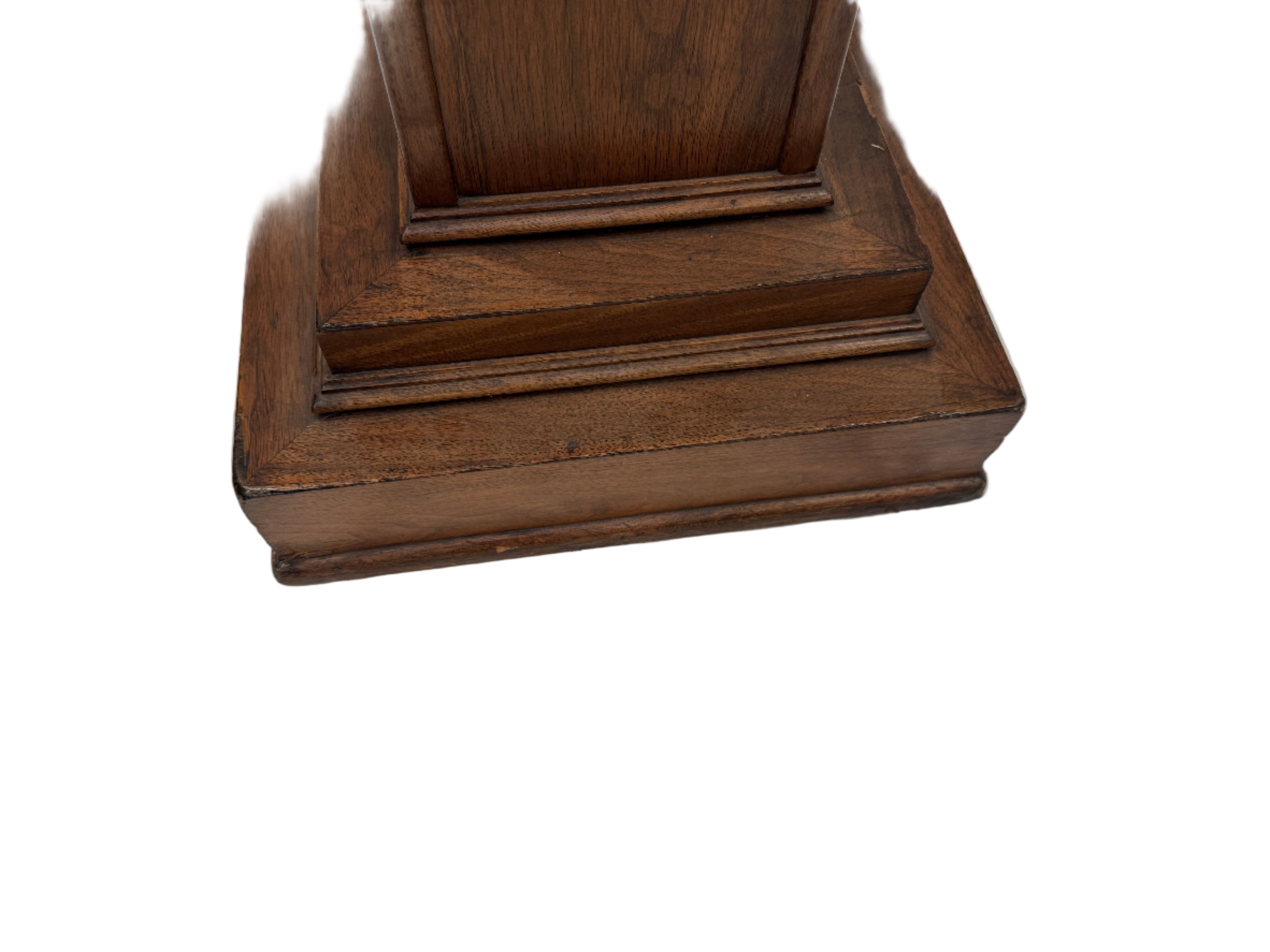 Antique Arts & Crafts Walnut Pedestal Early 20th Century | Work of Man