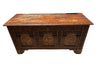 Antique Carved Jacobean Style Oak Blanket Chest With Marquetry Design Late 19th Century | Work of Man