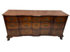 Vintage Kindel Mid Century Solid Mahogany Chippendale Style Block Front Dresser  | Work of Man