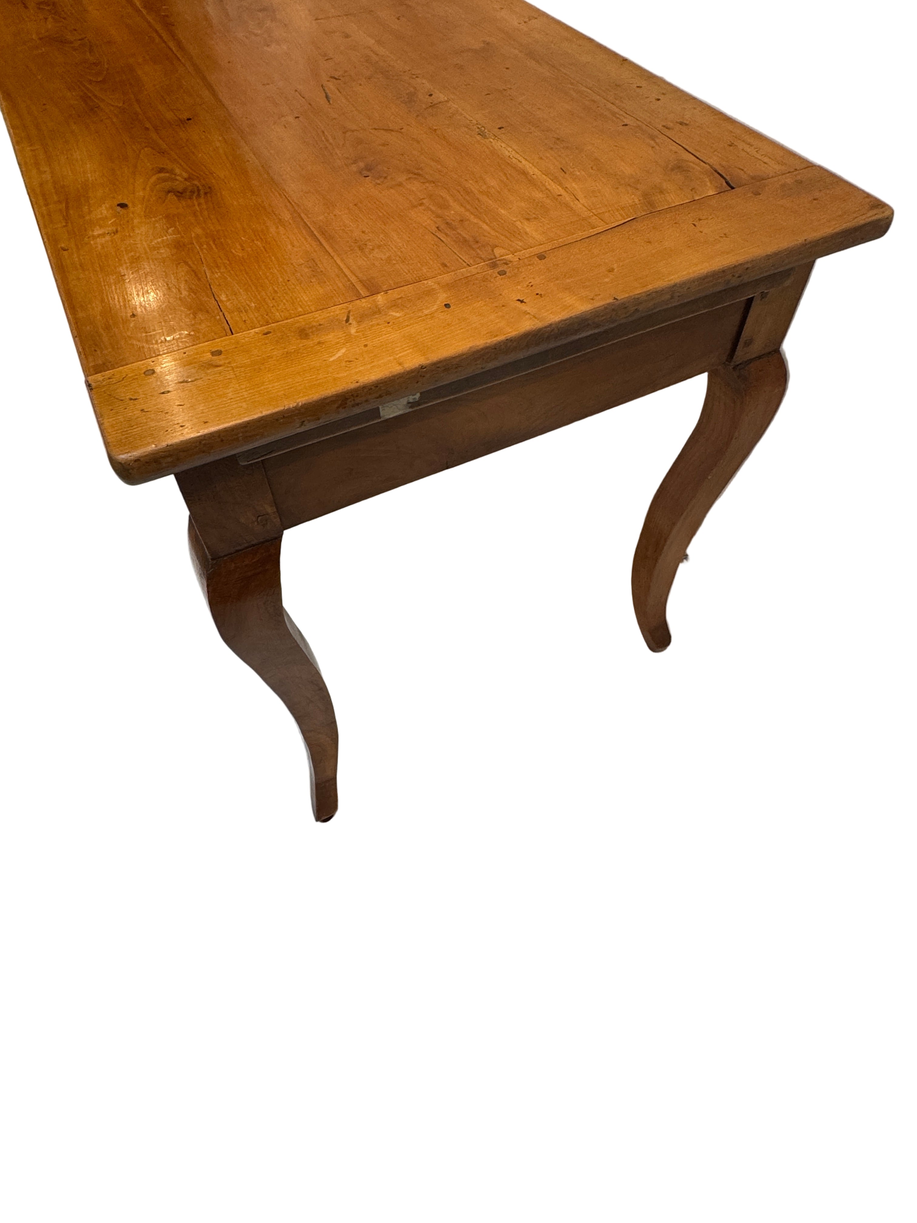 Antique French Provincial Fruitwood Farm Table Late 18th Century | Work of Man