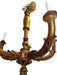 Antique Neoclassical Gilt Carved Wood Louis XVI Style Six Light Chandelier Early 20th Century | Work of Man