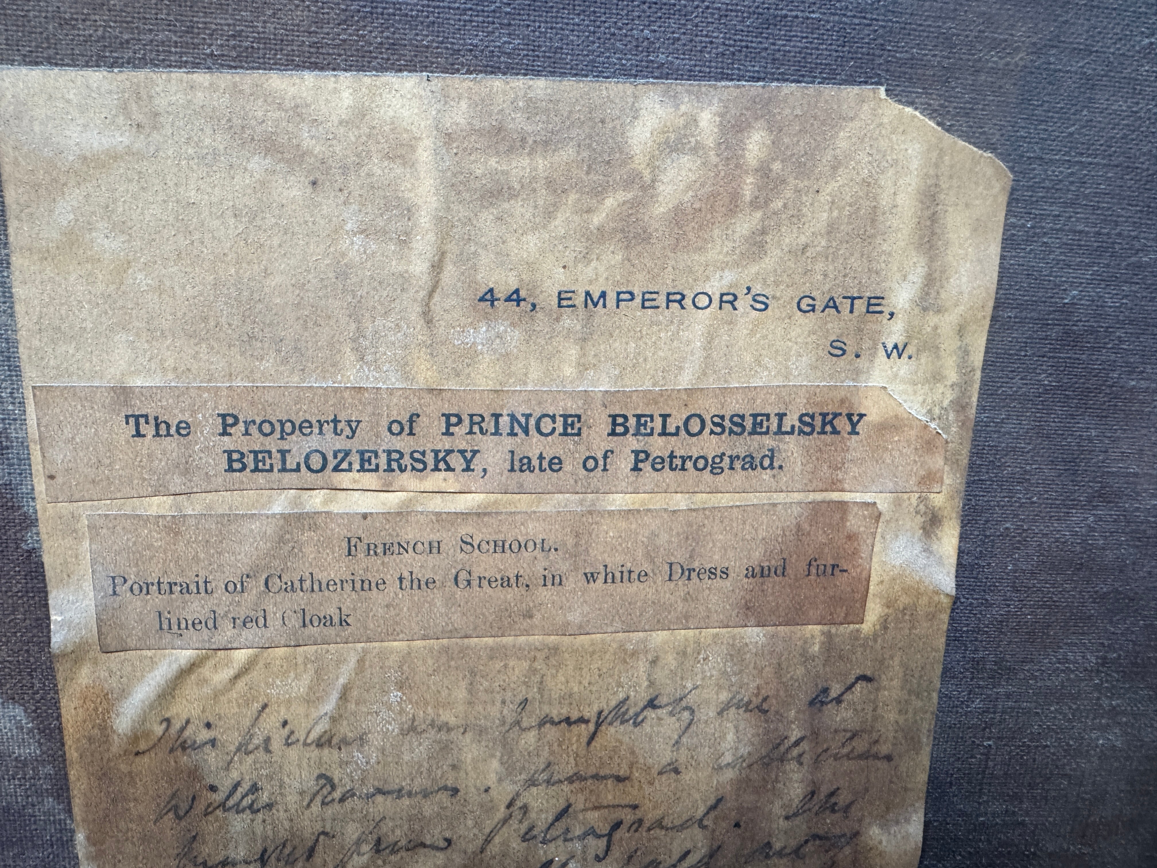 AW990: Antique 18th Century French Oil Portrait Painting of Catherine the Great