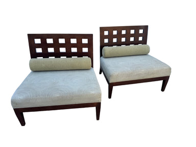 Vintage Custom Pair of Lounge Chairs by Royal Custom Designs Late 20th Century | Work of Man