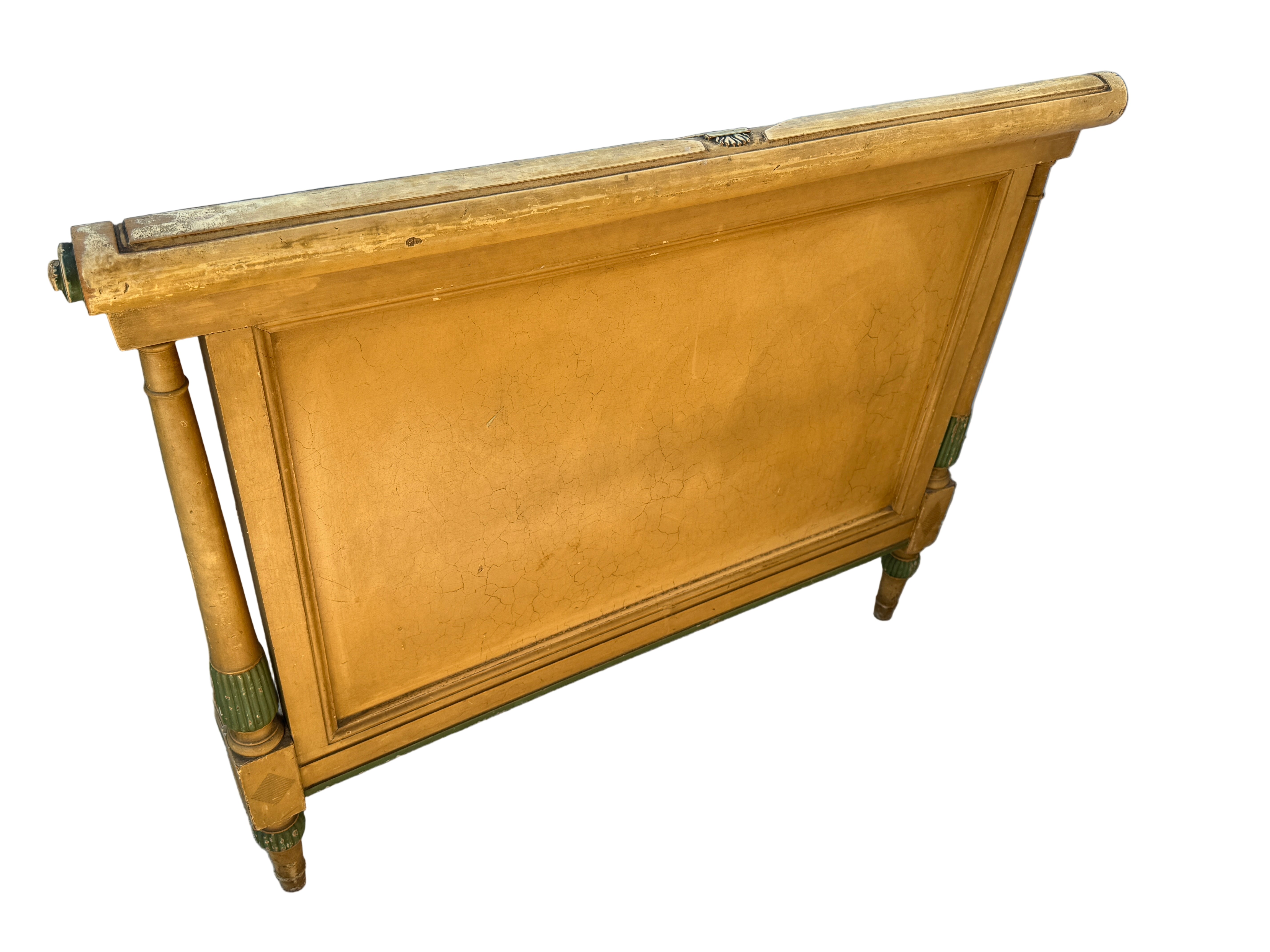 Circa 1930's Neoclassical Polychrome Day Bed With Custom Mattress | Work of Man