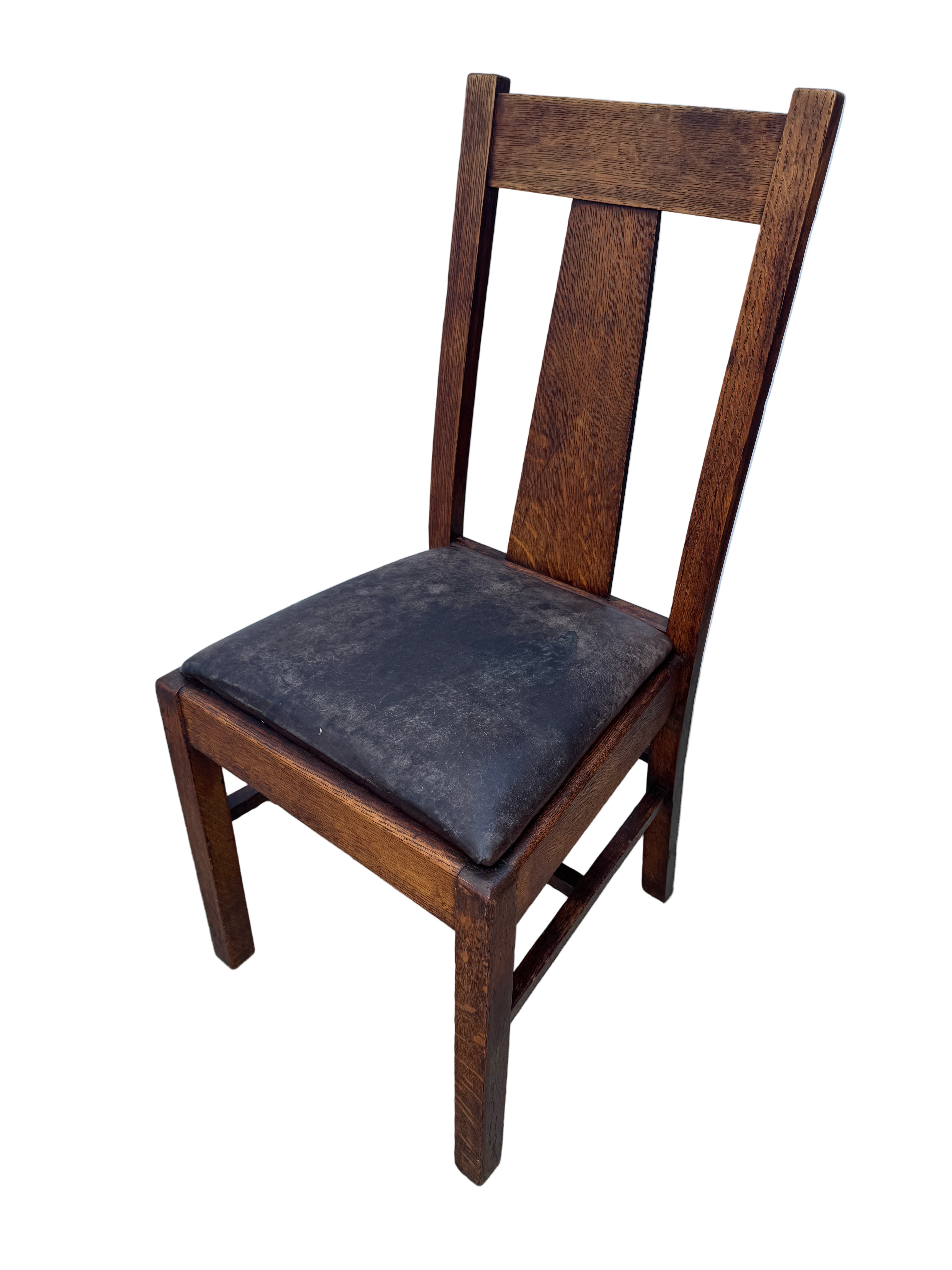 Antique Mission Arts & Crafts Oak Dining Chairs | Work of Man