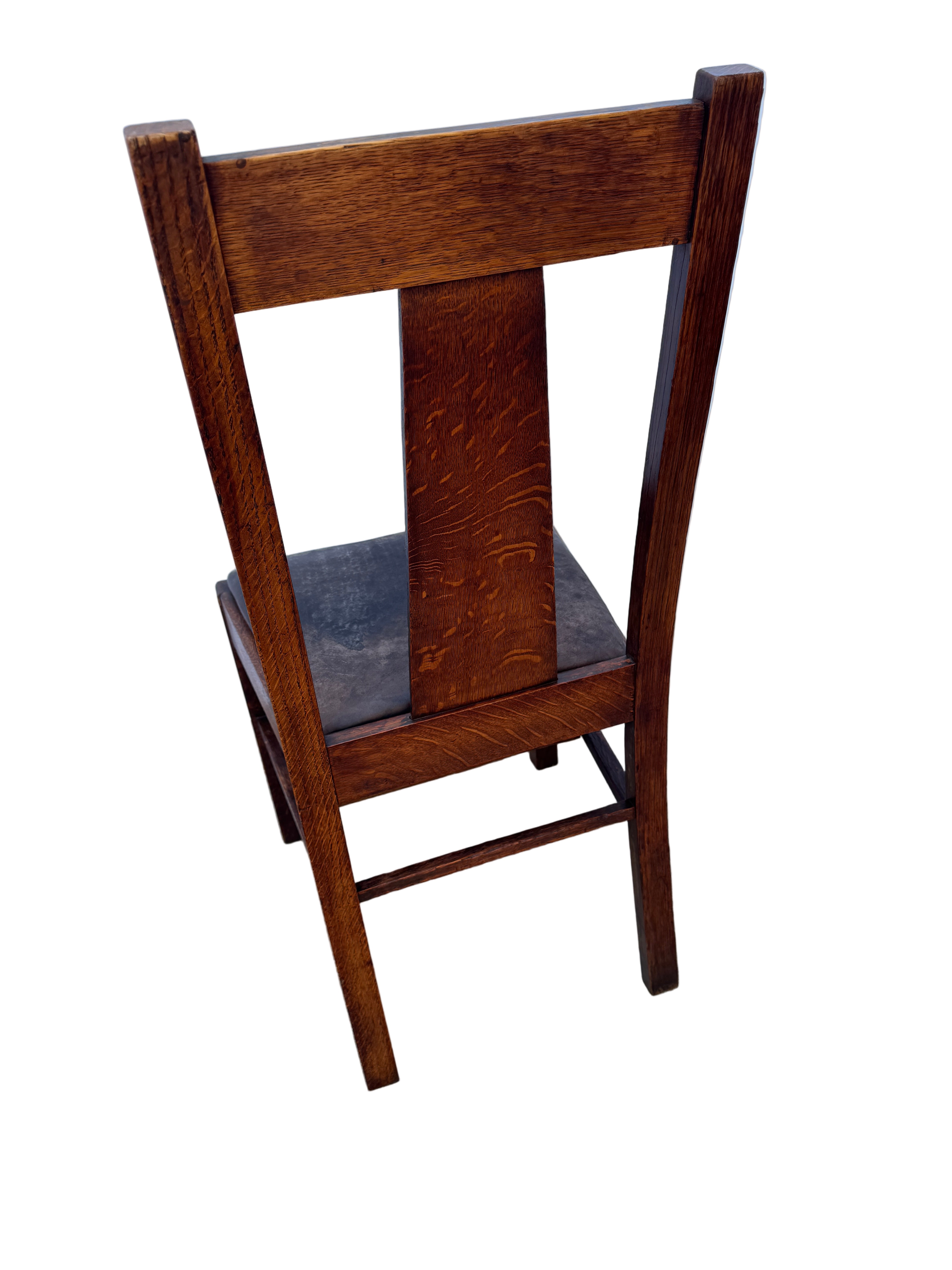 Antique Mission Arts & Crafts Oak Dining Chairs | Work of Man