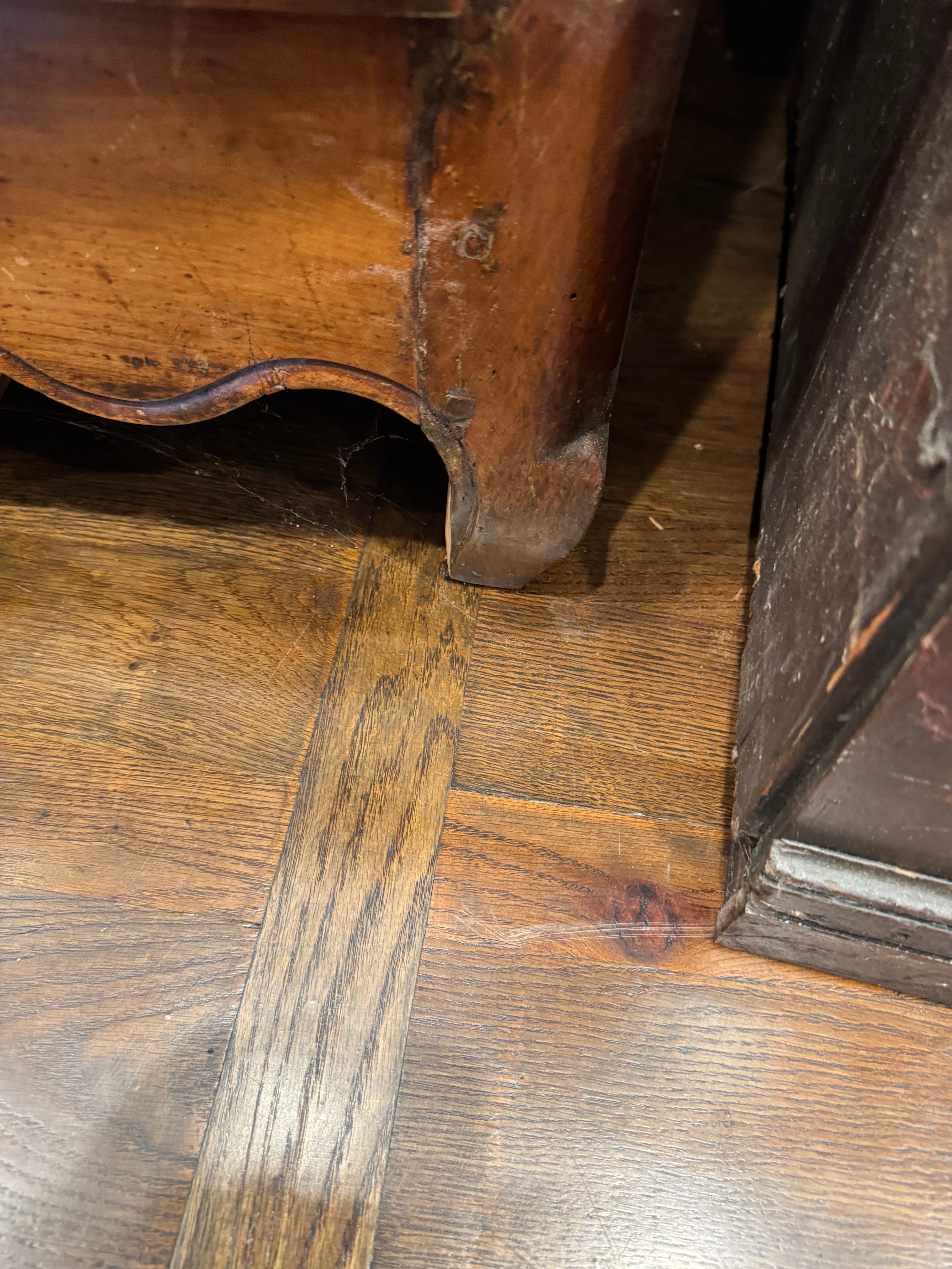 AF3-141: ANTIQUE MID 18TH CENTURY FRENCH PROVINCIAL CHERRY WOOD ARMOIRE - RESTORED