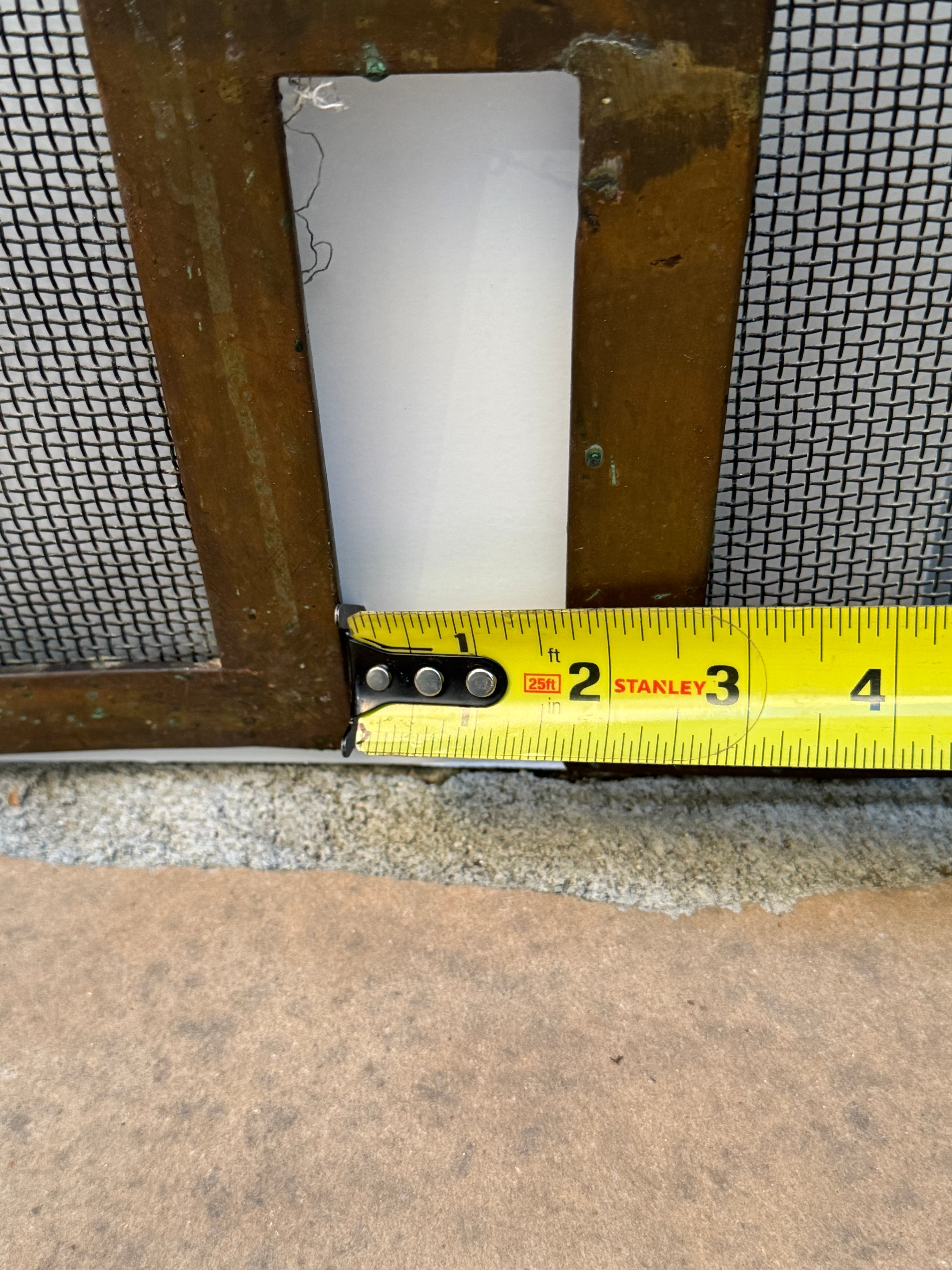 AA3-301: Late 19th Century Hand Made Brass Fire Screen