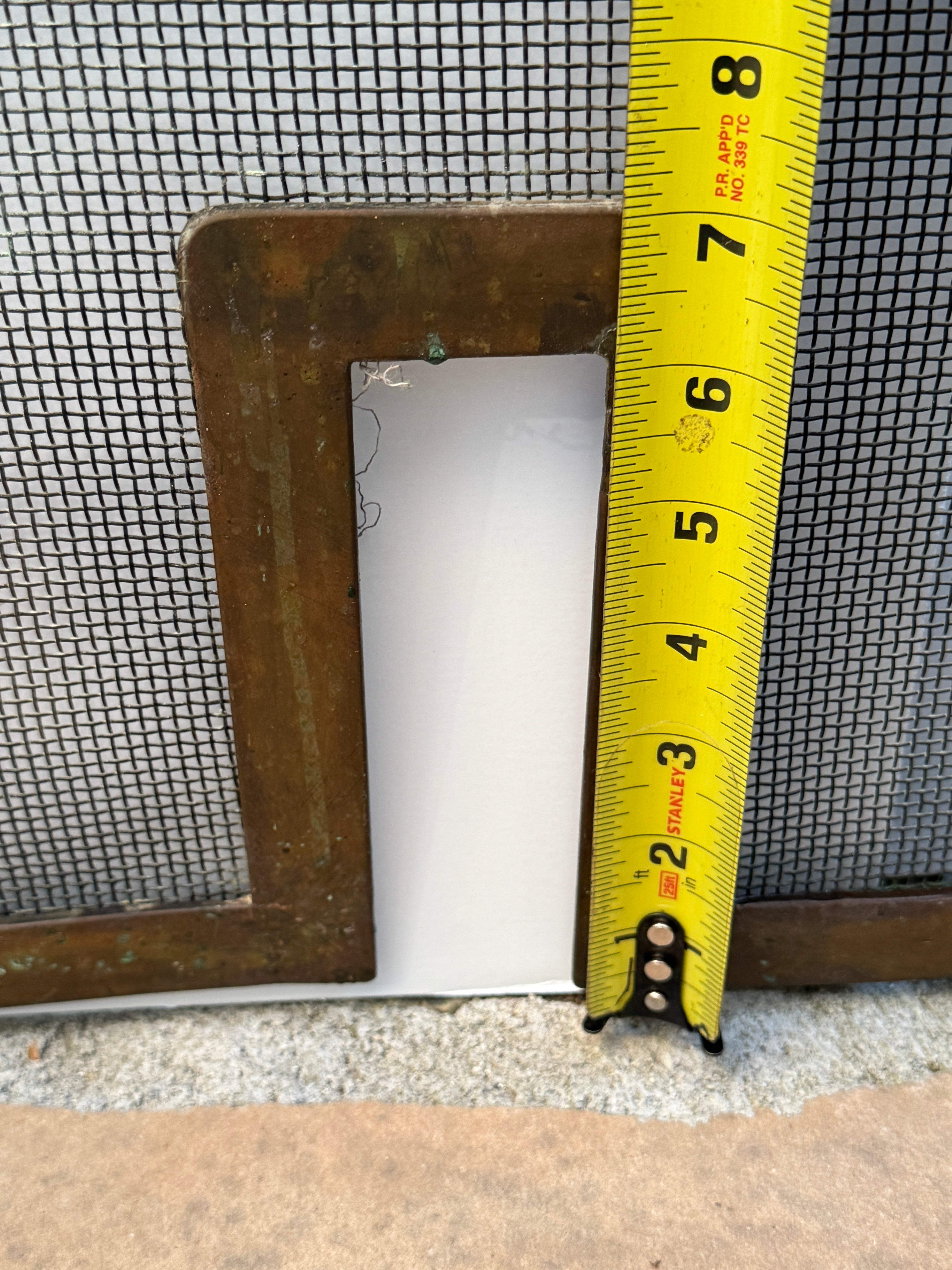 AA3-301: Late 19th Century Hand Made Brass Fire Screen