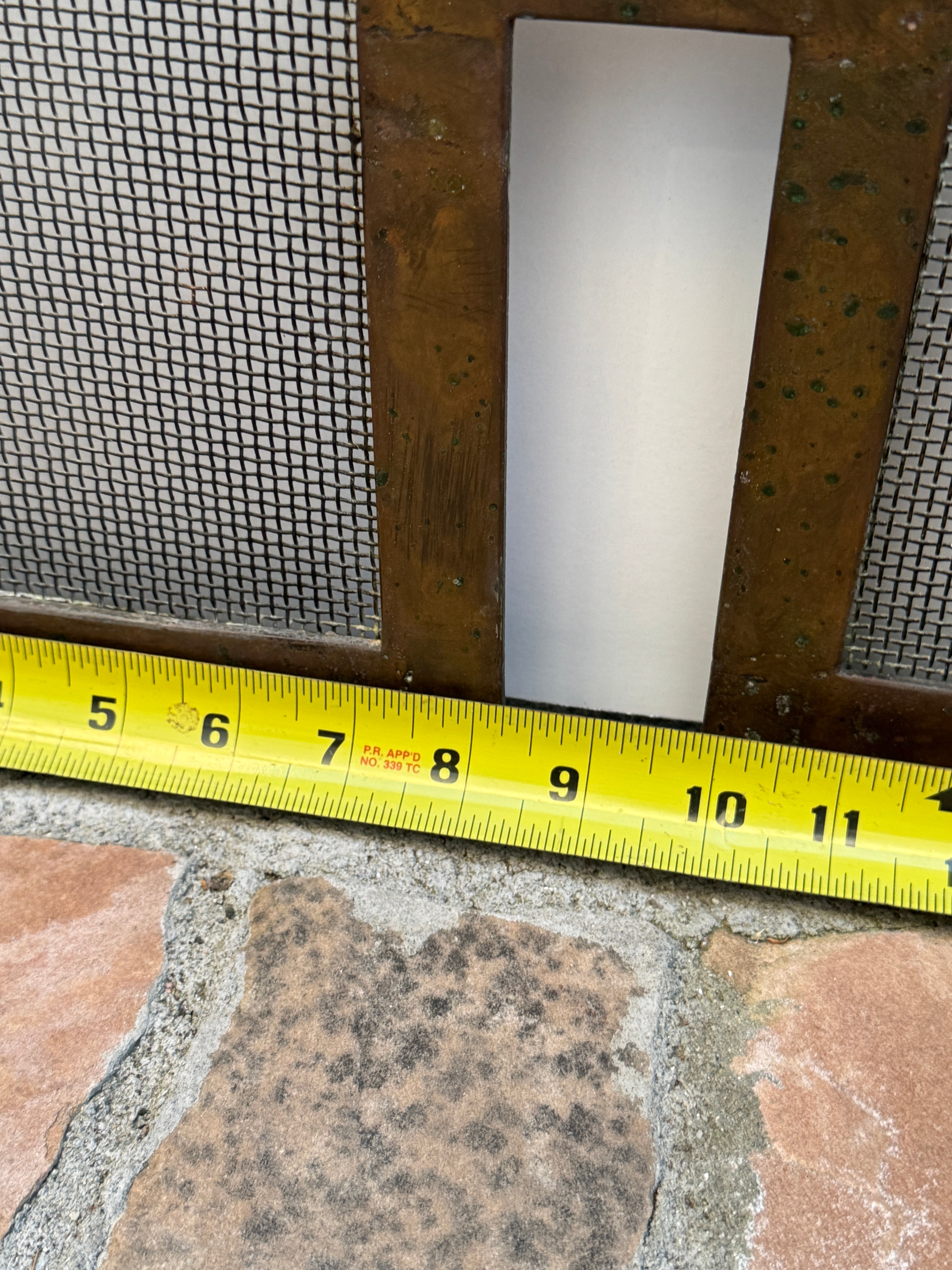 AA3-301: Late 19th Century Hand Made Brass Fire Screen