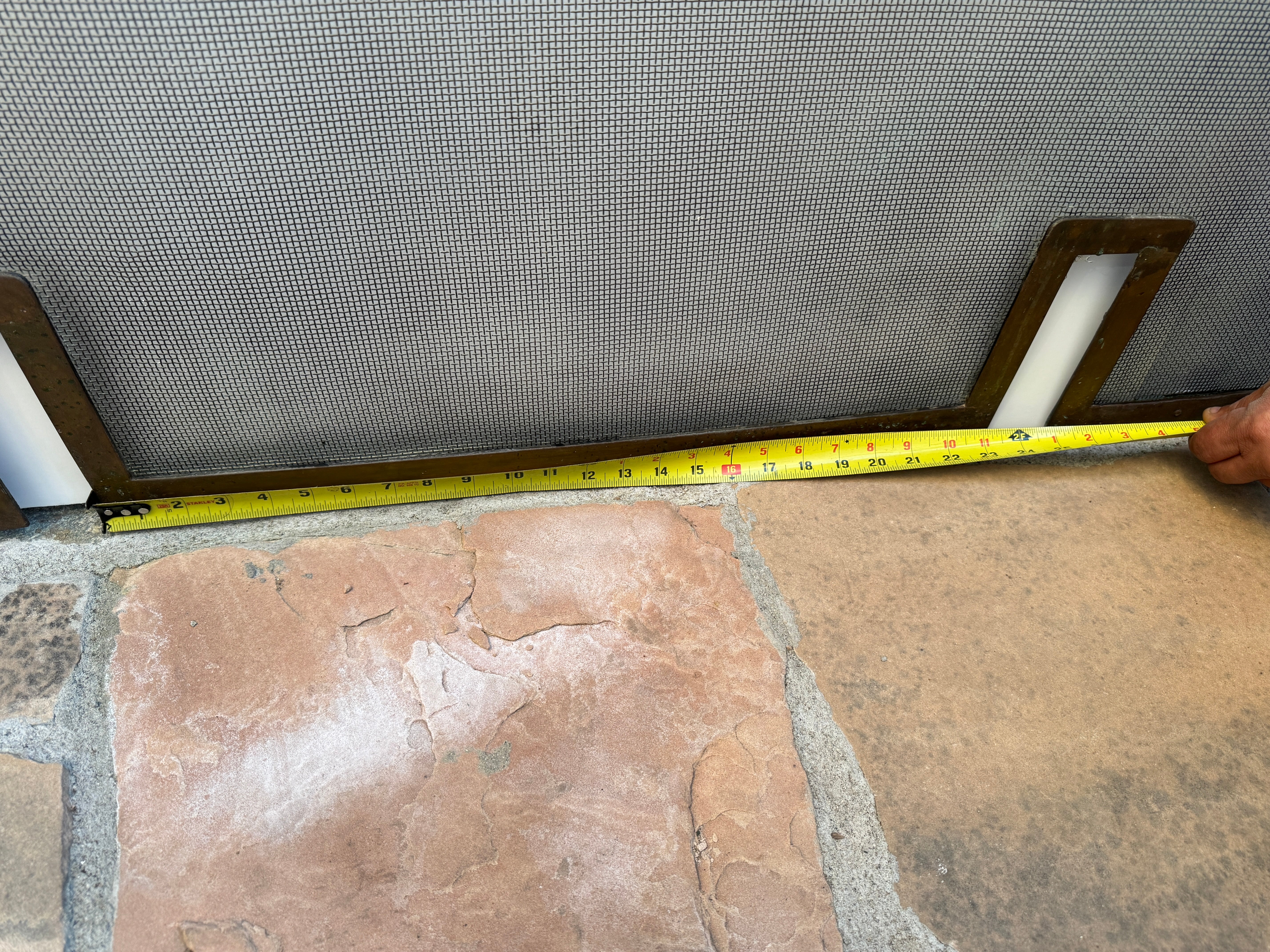 AA3-301: Late 19th Century Hand Made Brass Fire Screen