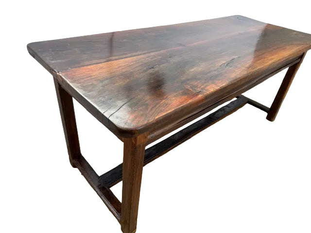 AF1-130: Antique French Provincial Fruitwood Farm Table Circa 1840