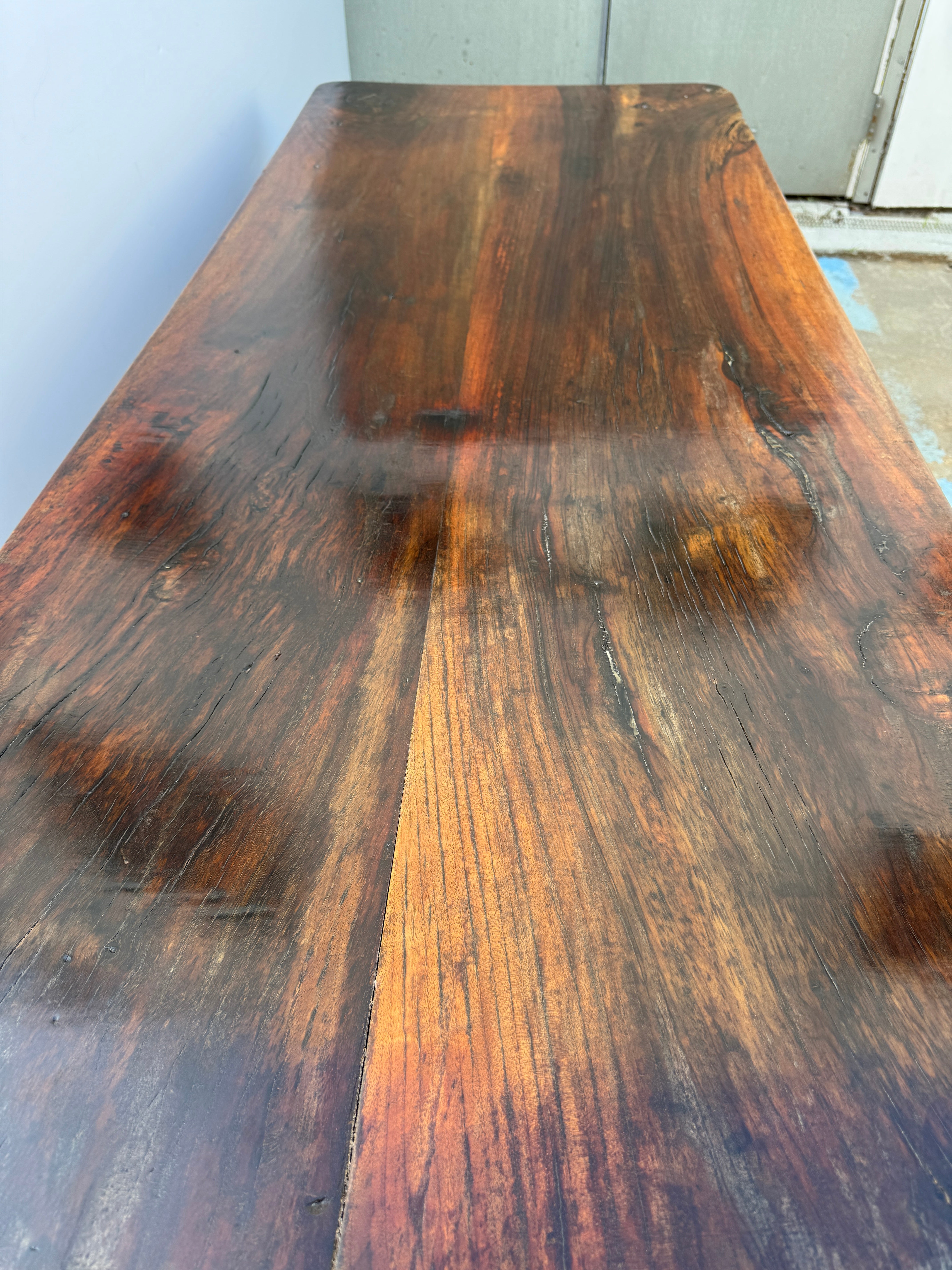 AF1-130: Antique French Provincial Fruitwood Farm Table Circa 1840