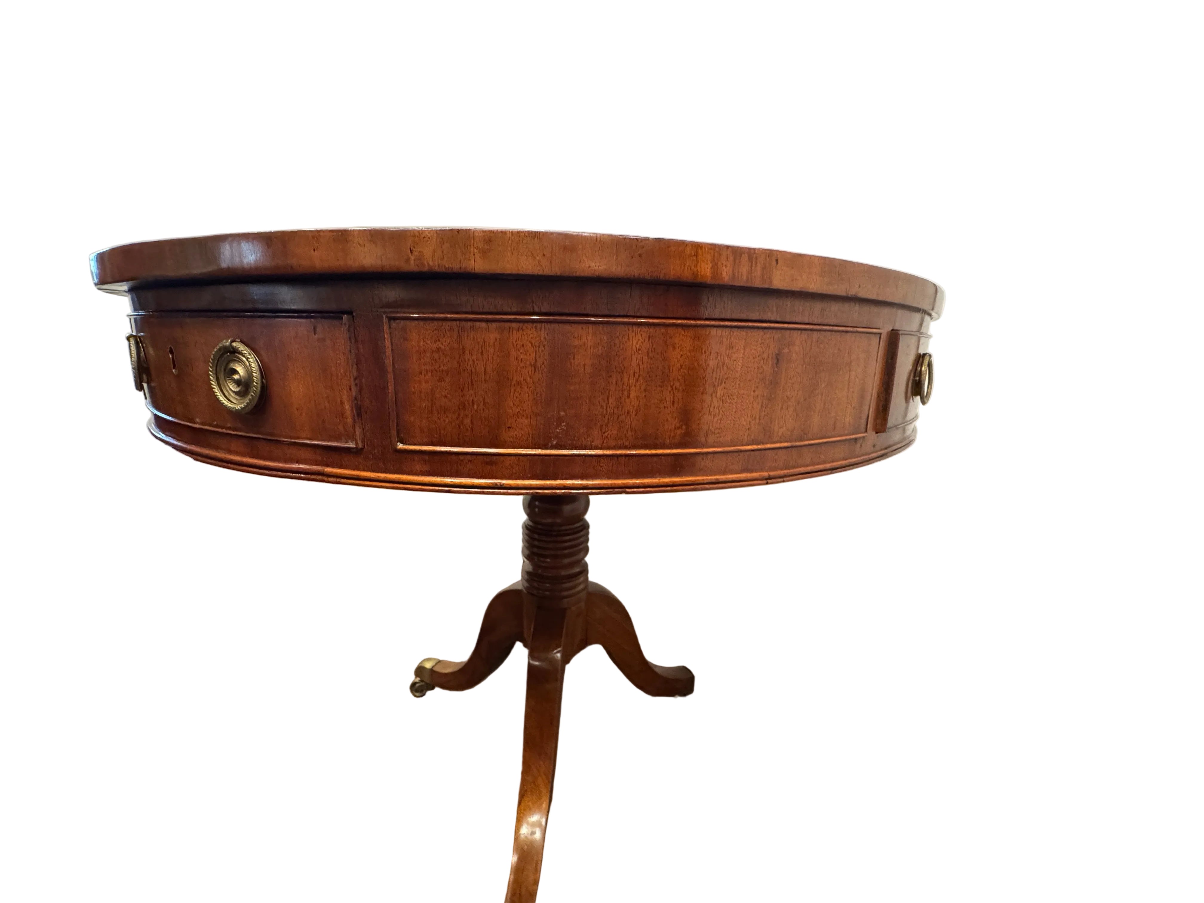 AF1-061: Antique Early 19th Century English Regency Mahogany Drum Rent Table