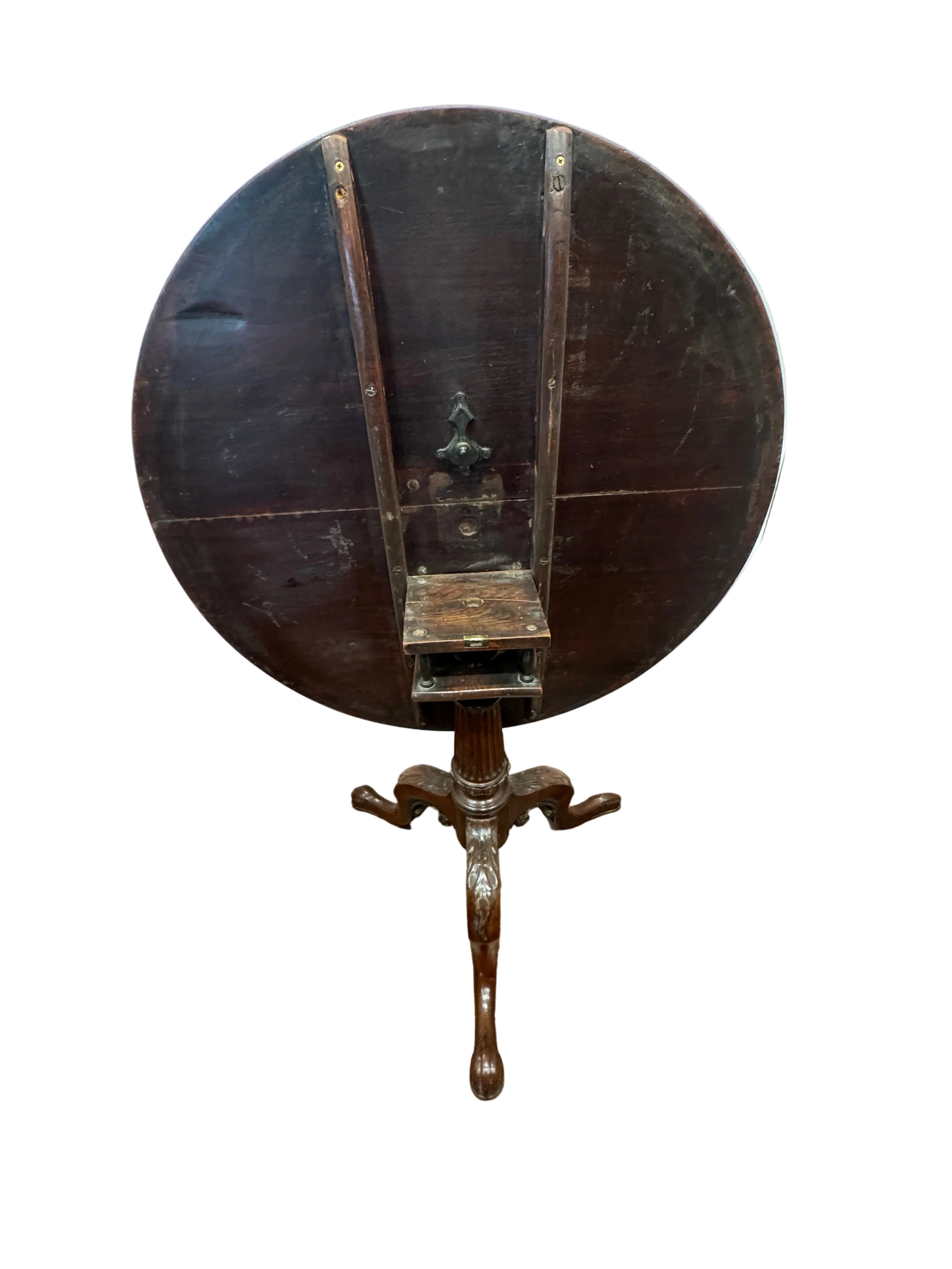 AF1-433: Antique George III Mahogany Tilt Top Tripod Table Early 19th Century