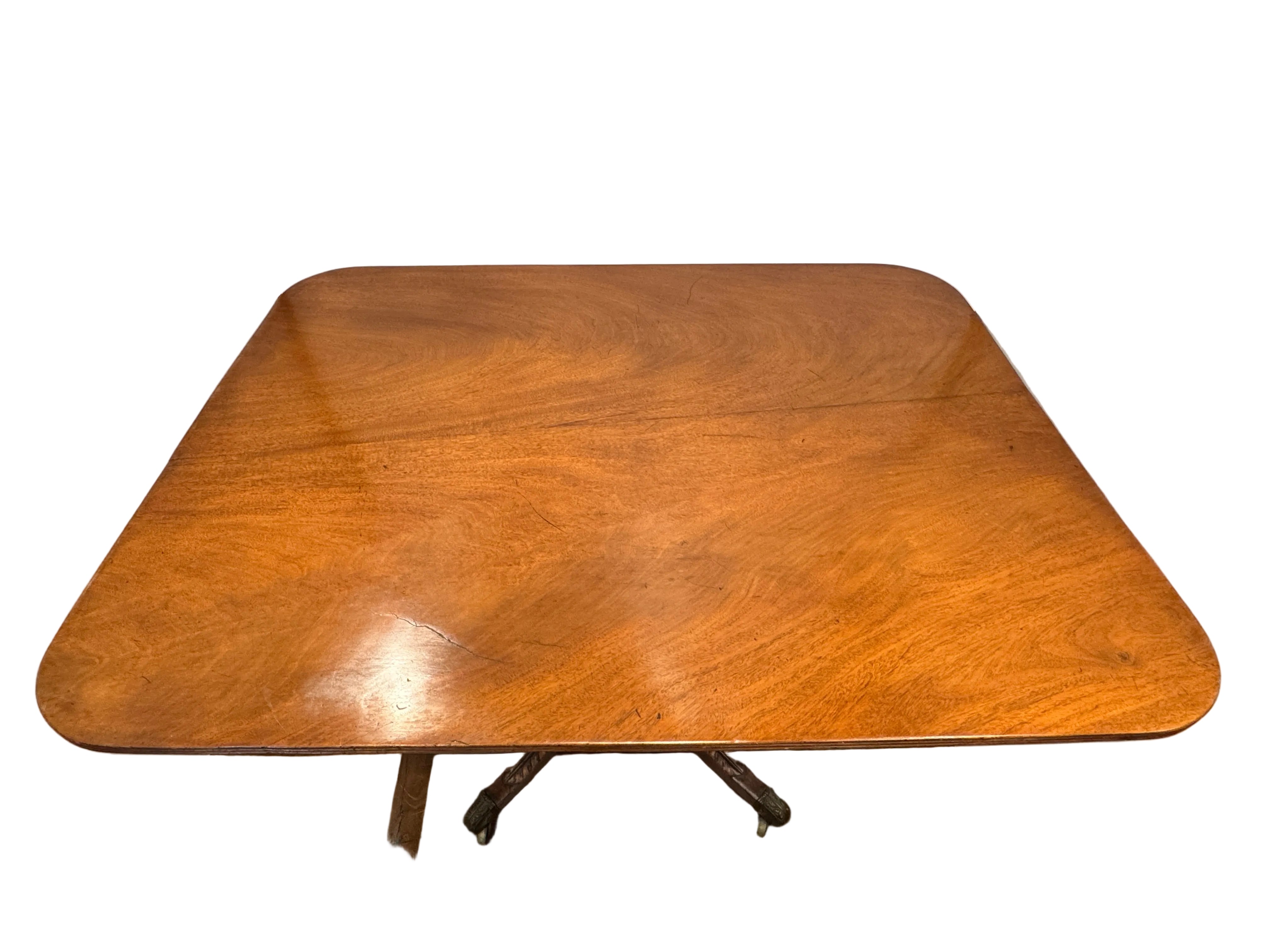 AF1-165:  Antique English Regency Mahogany Tilt-Top Breakfast Table Early 19th Century