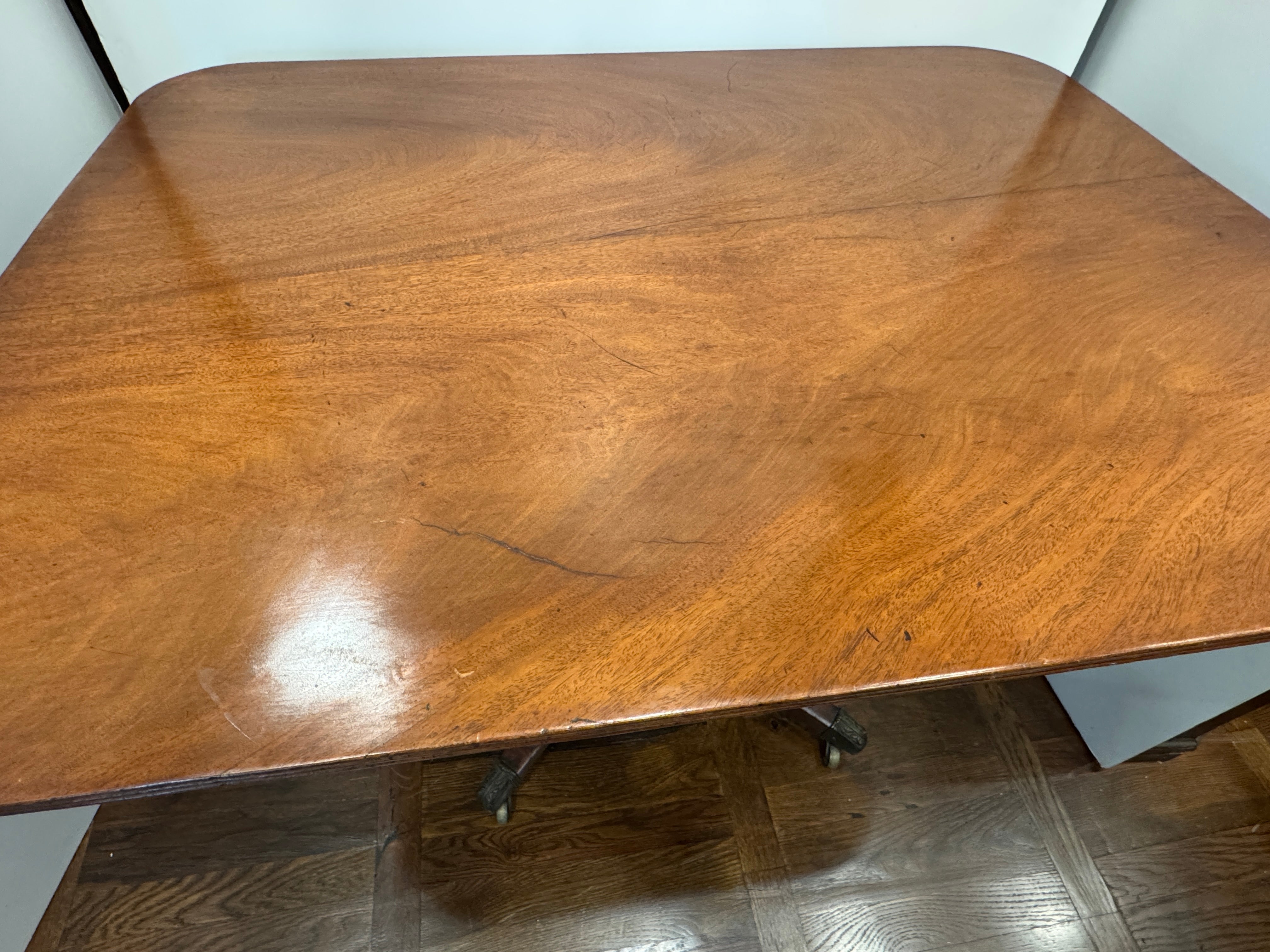 AF1-165:  Antique English Regency Mahogany Tilt-Top Breakfast Table Early 19th Century