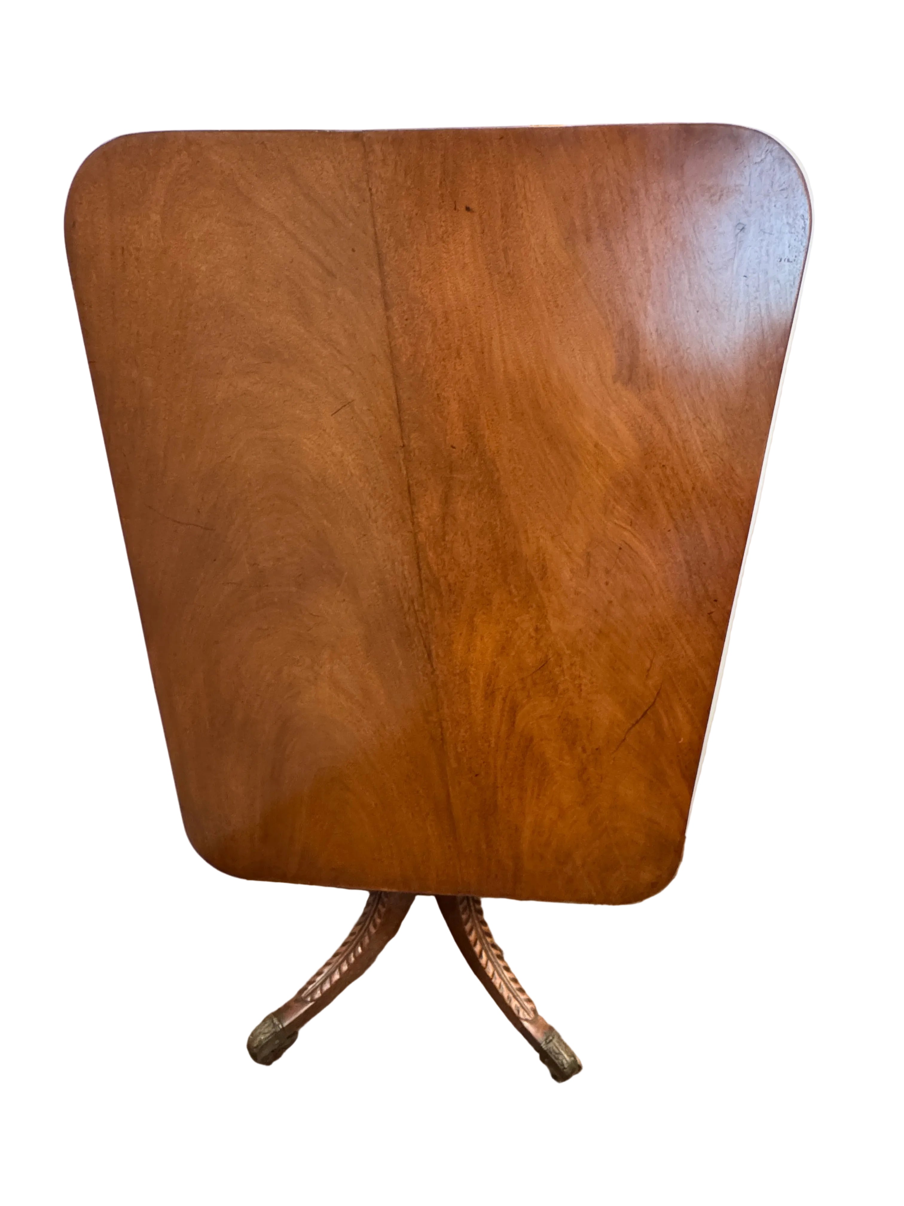 AF1-165:  Antique English Regency Mahogany Tilt-Top Breakfast Table Early 19th Century