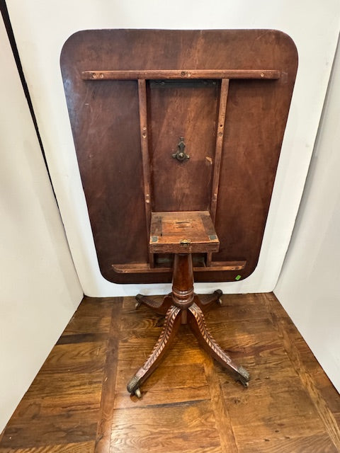 AF1-165:  Antique English Regency Mahogany Tilt-Top Breakfast Table Early 19th Century