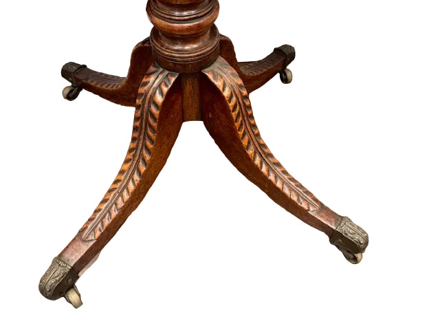 AF1-165:  Antique English Regency Mahogany Tilt-Top Breakfast Table Early 19th Century