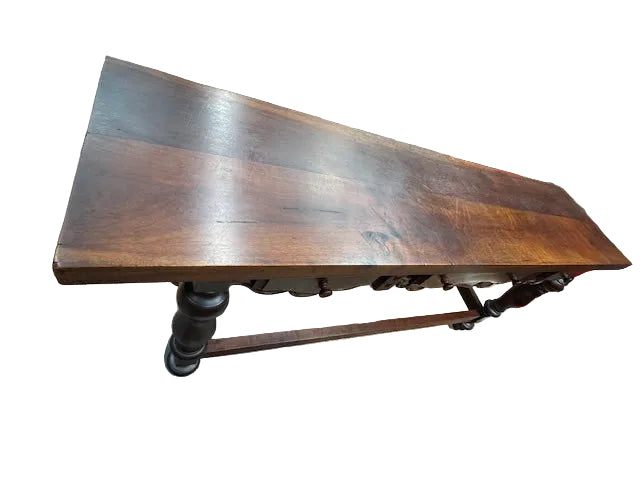AF1-317: Antique Late 19th Century Mahogany Spanish Colonial Revival Console Table