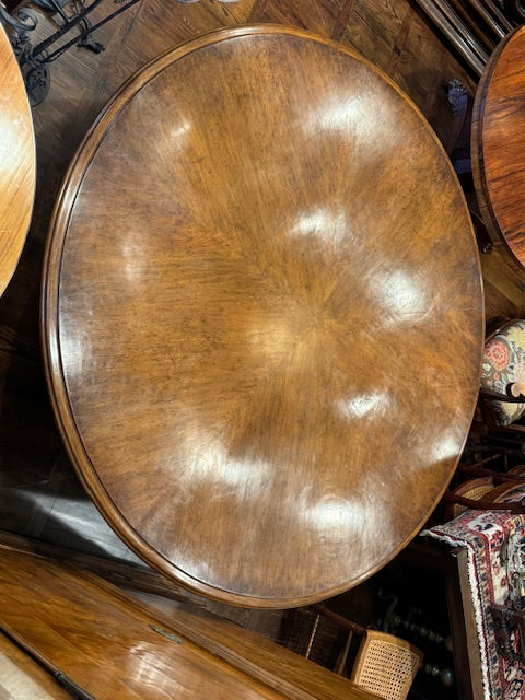 AF1-356: Therien Studio Workshops Large Walnut Circular Dining Table Late 20th Century