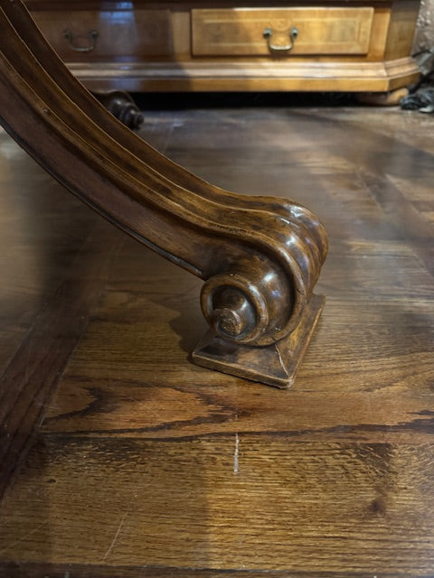 AF1-356: Therien Studio Workshops Large Walnut Circular Dining Table Late 20th Century