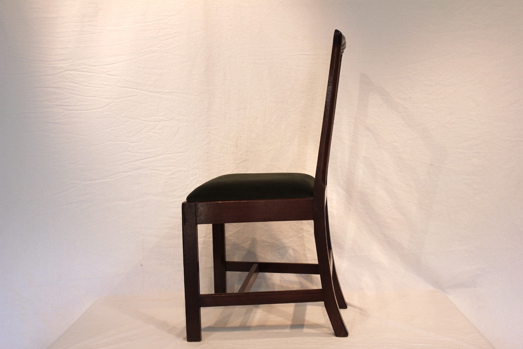 AF2-613: Antique American Federal Mahogany Ladder-Back Side Chair Early 19th Century